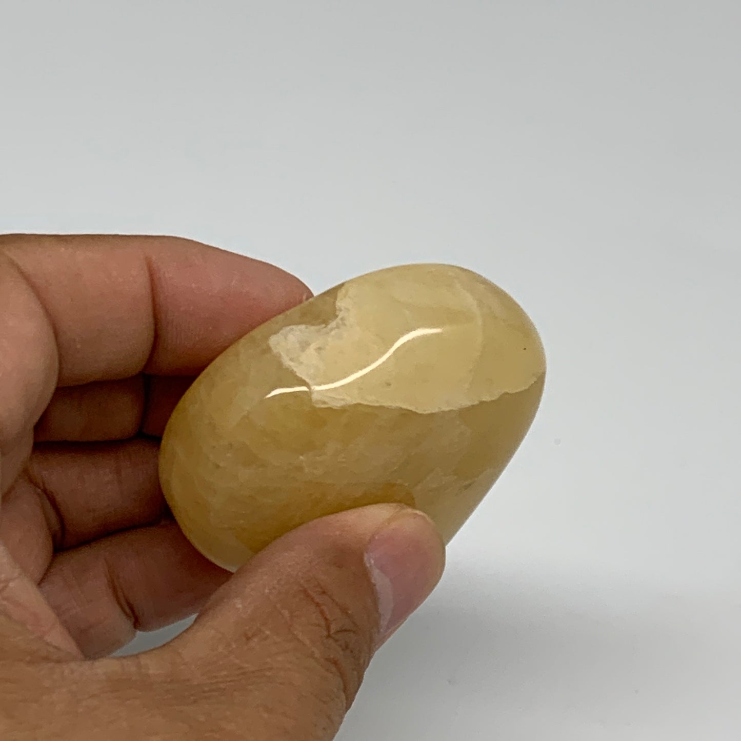 81g, 1.9"x2"x0.9" Natural Yellow Aventurine Heart Crystal Stone, B35069