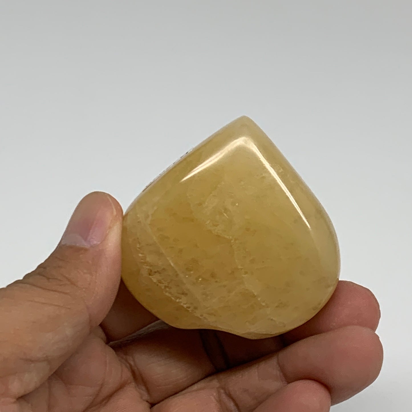 81g, 1.9"x2"x0.9" Natural Yellow Aventurine Heart Crystal Stone, B35069