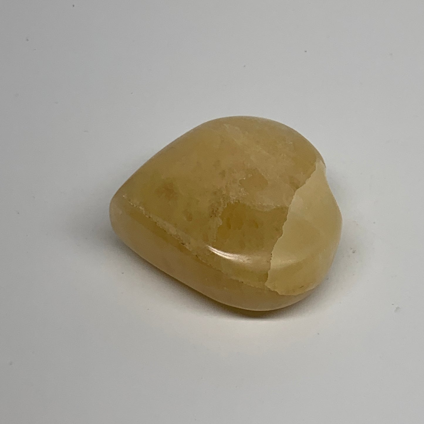 81g, 1.9"x2"x0.9" Natural Yellow Aventurine Heart Crystal Stone, B35069