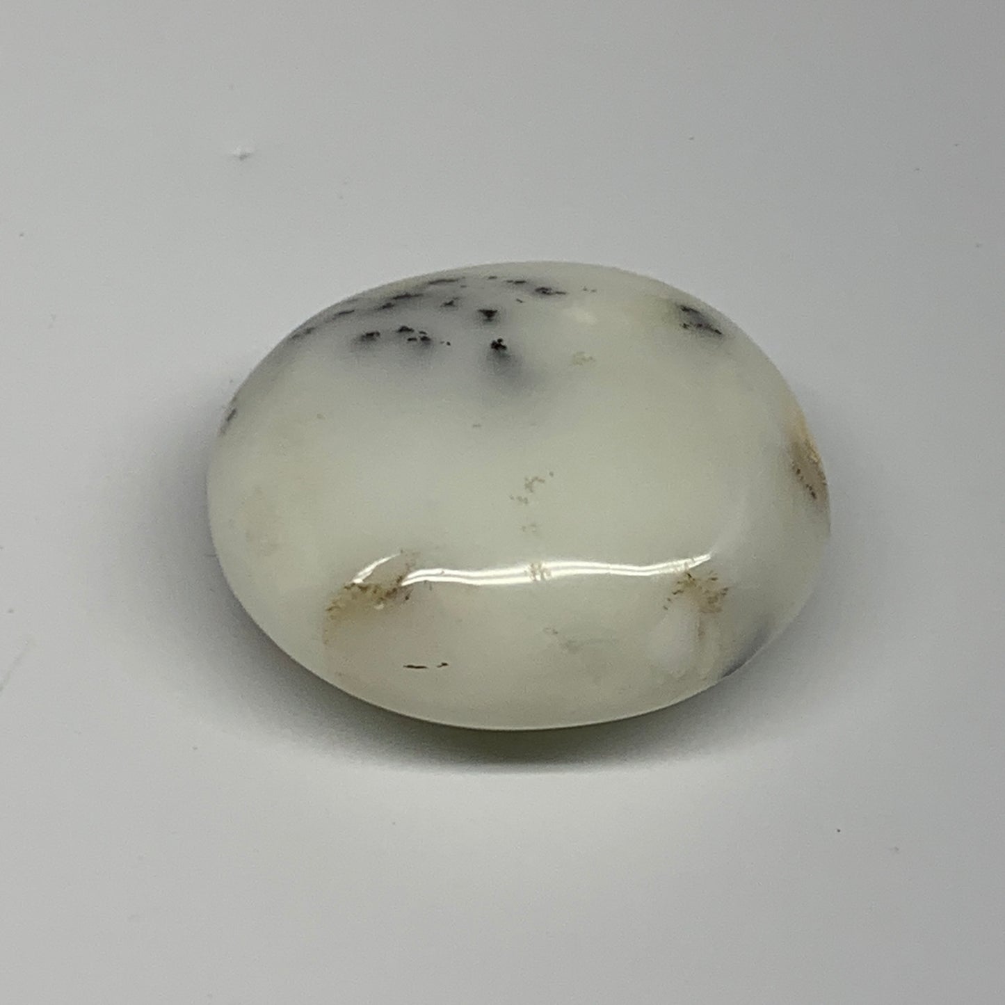 84.4g, 2.1"x1.9"x1", Dendrite Opal Palm-Stone Reiki Energy Crystal, B27827