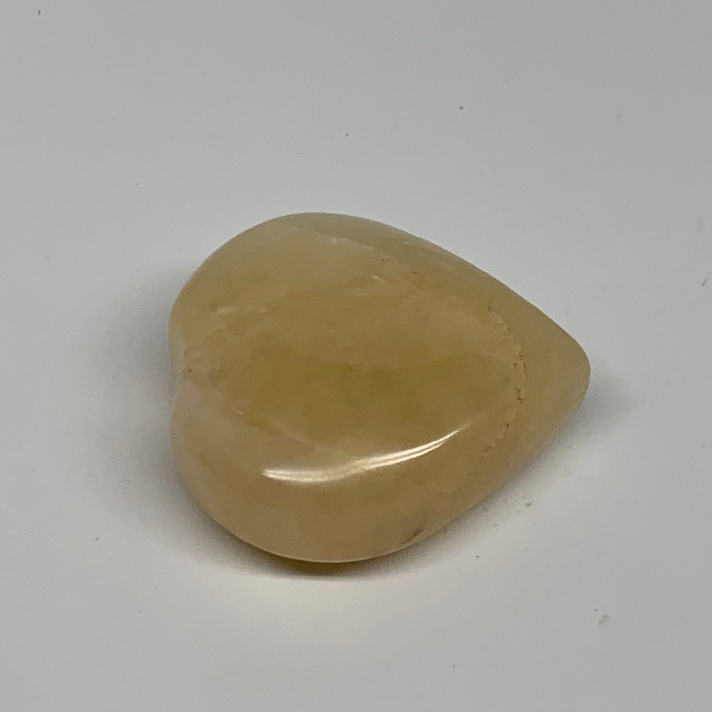 77.7g, 2"x1.9"x0.8" Natural Yellow Aventurine Heart Crystal Stone, B35070