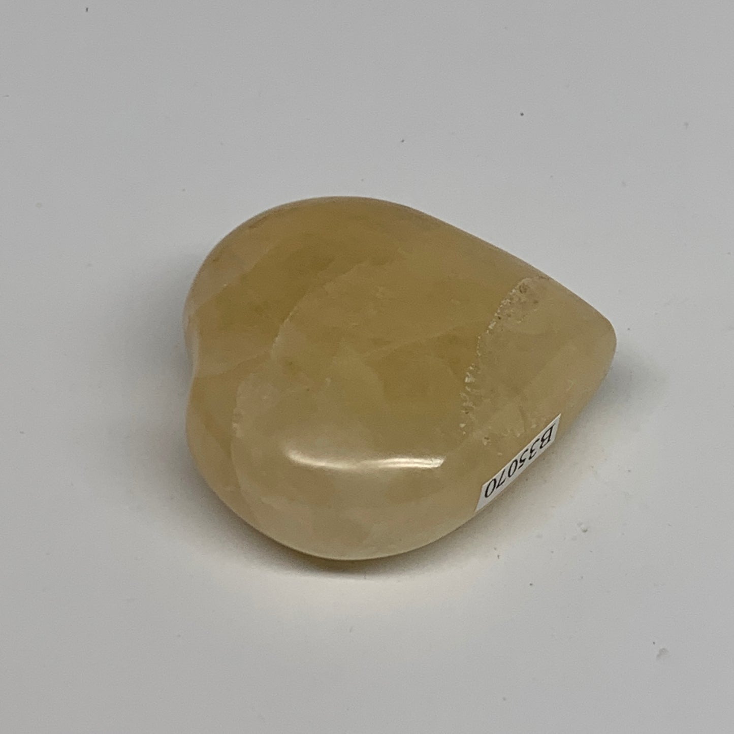 77.7g, 2"x1.9"x0.8" Natural Yellow Aventurine Heart Crystal Stone, B35070