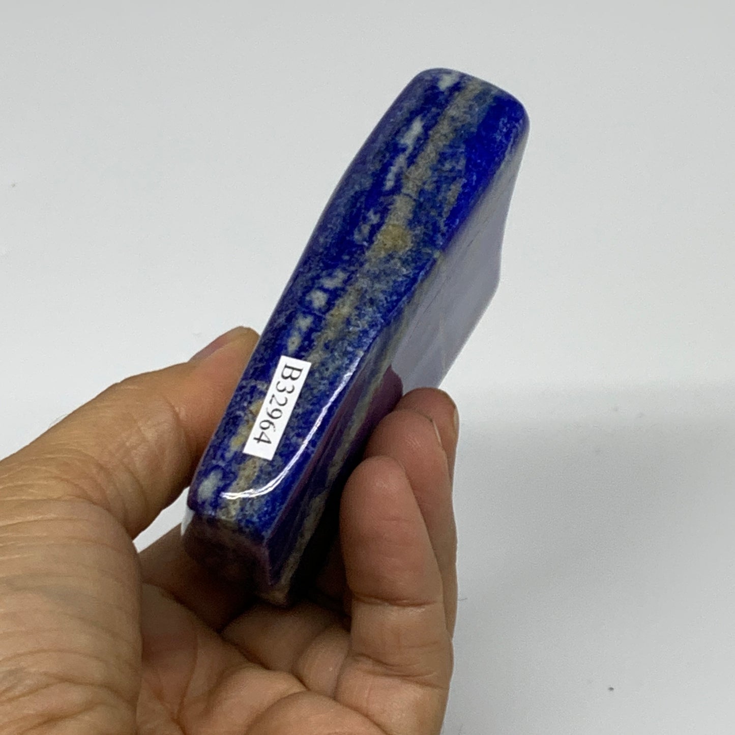 0.73 lbs, 3.4"x2.7"x1", Natural Freeform Lapis Lazuli from Afghanistan, B32964