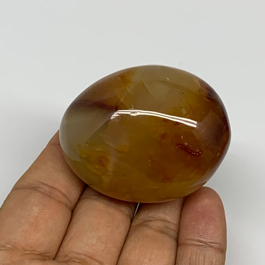 100.2g, 2"x1.6"x1.3", Red Carnelian Palm-Stone Gem Crystal Polished, B28610