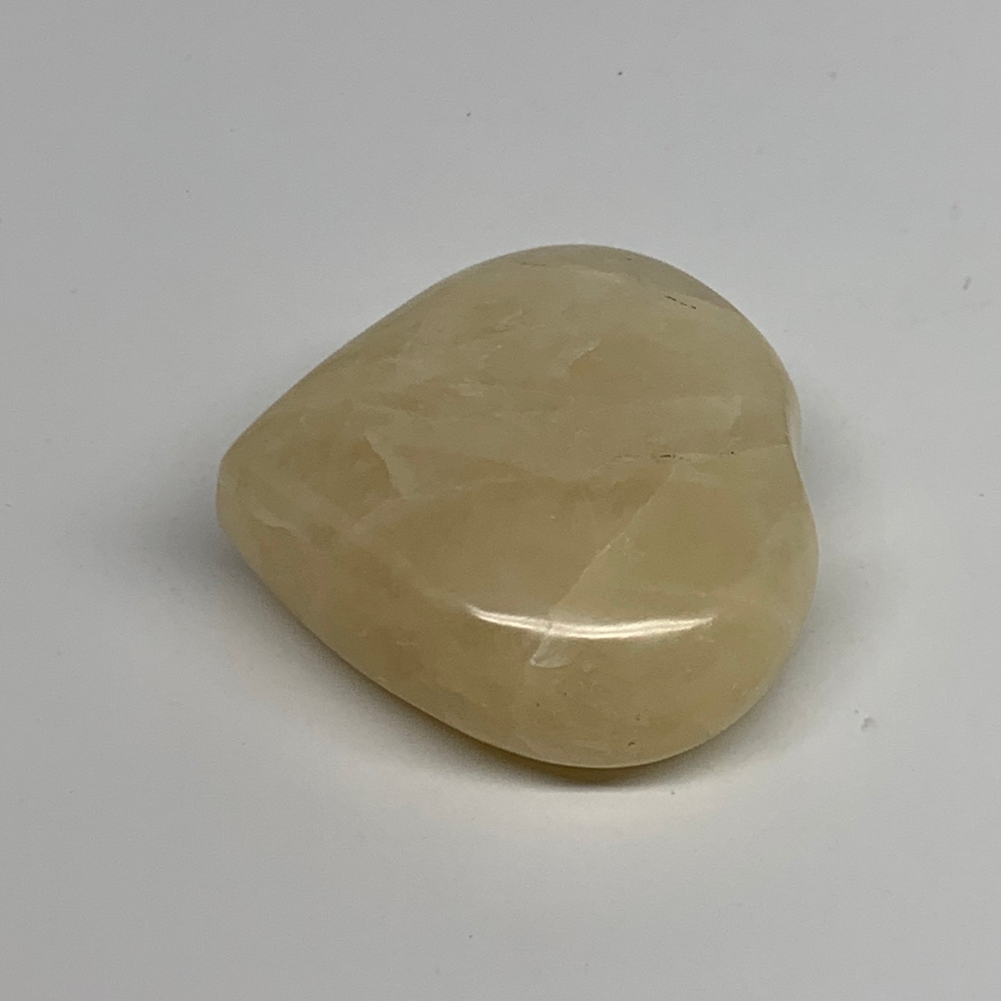 90.9g, 2"x2"x0.9" Natural Yellow Aventurine Heart Crystal Stone, B35071