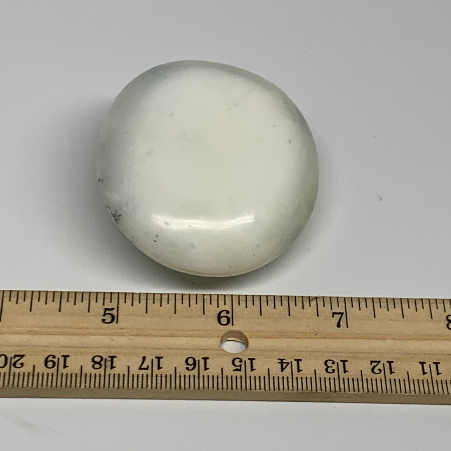 91.6g, 2.3"x2"x1", Dendrite Opal Palm-Stone Reiki Energy Crystal, B27830