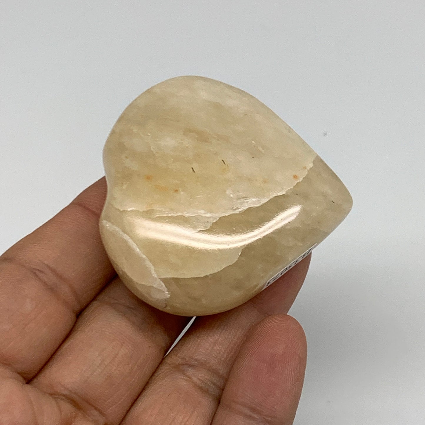 77.8g, 2"x2"x0.8" Natural Yellow Aventurine Heart Crystal Stone, B35073