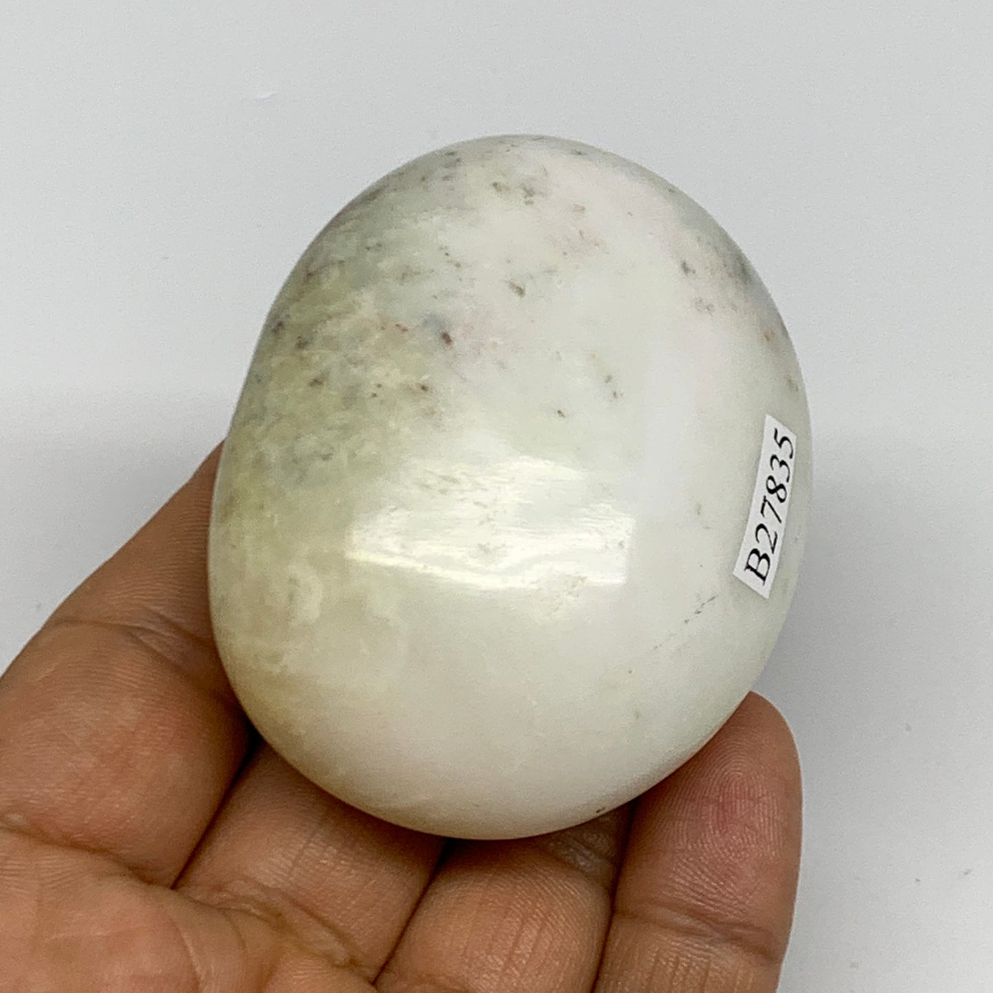 109.7g, 2.4"x1.9"x1.2", Dendrite Opal Palm-Stone Reiki Energy Crystal, B27835