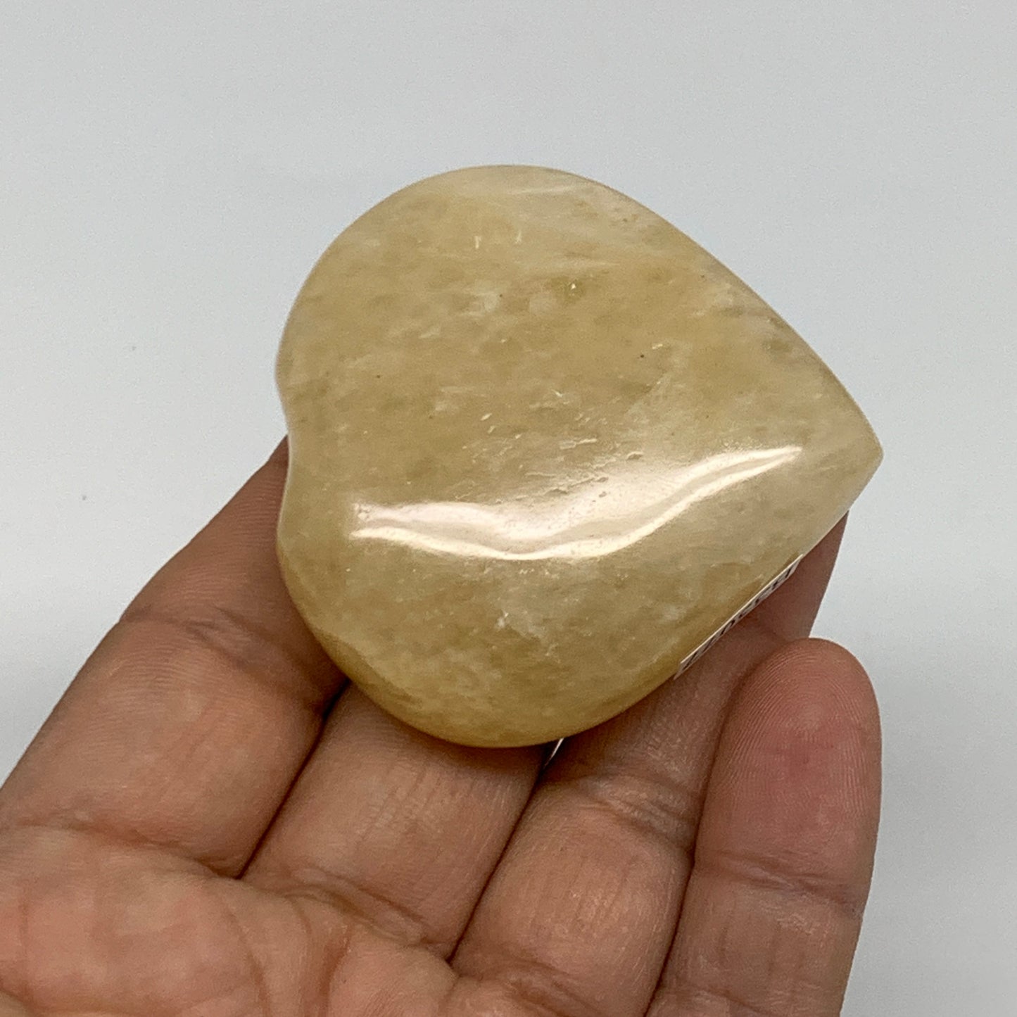 71.7g,2"x2"x0.7" Natural Yellow Aventurine Heart Crystal Stone, B35077