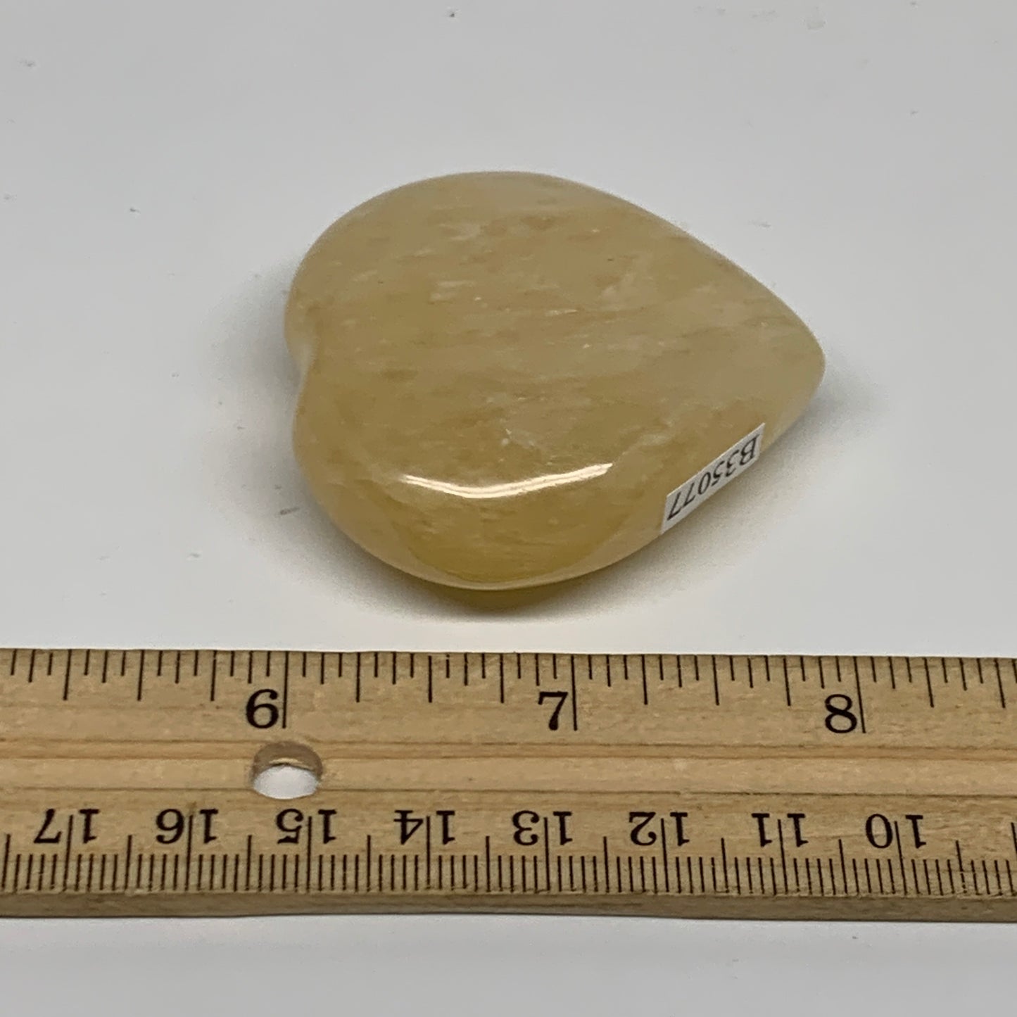 71.7g,2"x2"x0.7" Natural Yellow Aventurine Heart Crystal Stone, B35077