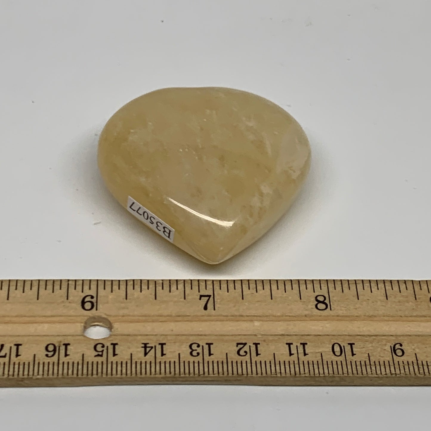 71.7g,2"x2"x0.7" Natural Yellow Aventurine Heart Crystal Stone, B35077