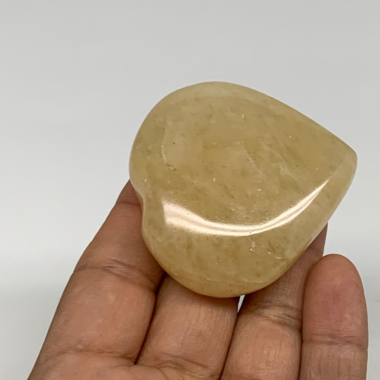 78g,2"x2"x0.8" Natural Yellow Aventurine Heart Crystal Stone, B35078