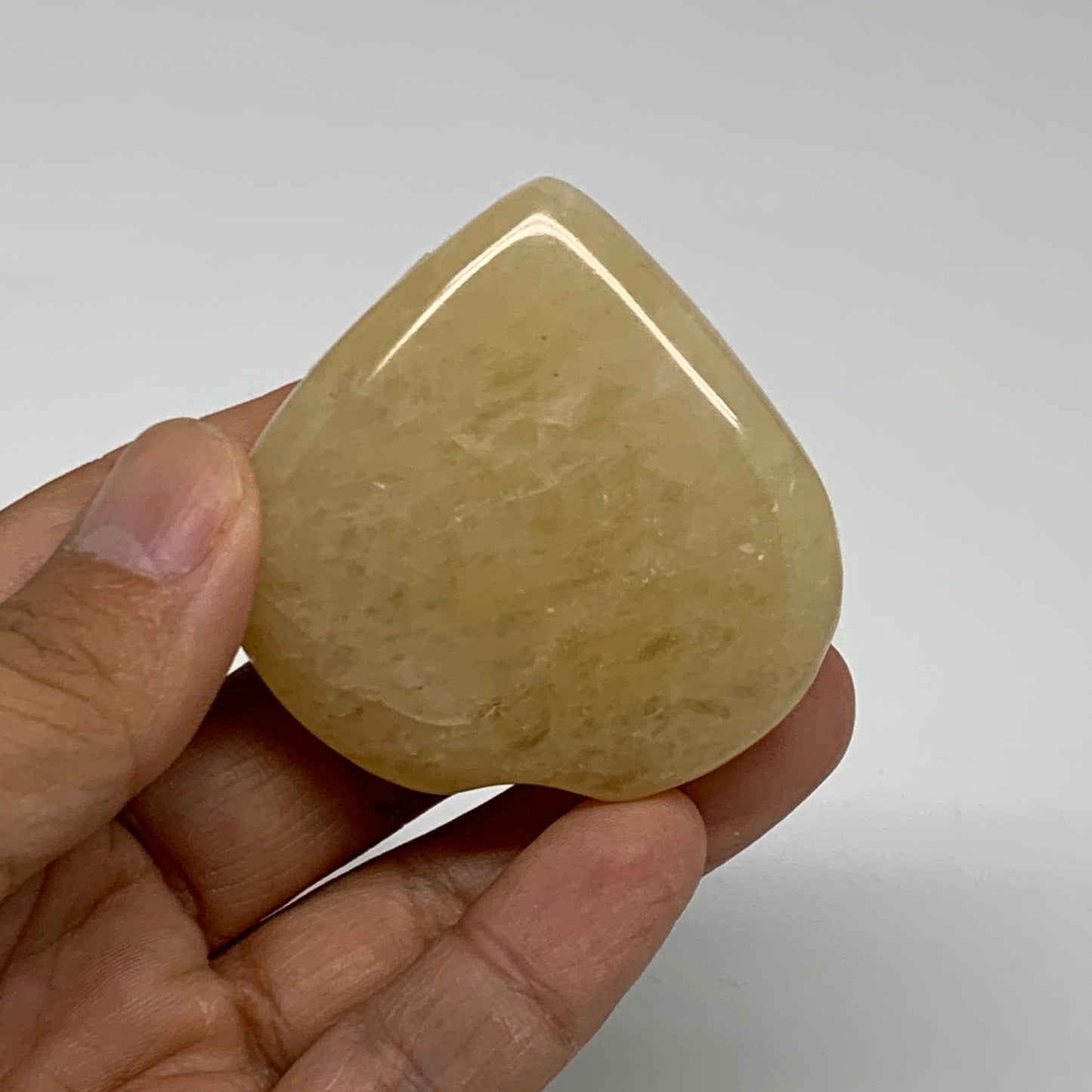 78g,2"x2"x0.8" Natural Yellow Aventurine Heart Crystal Stone, B35078