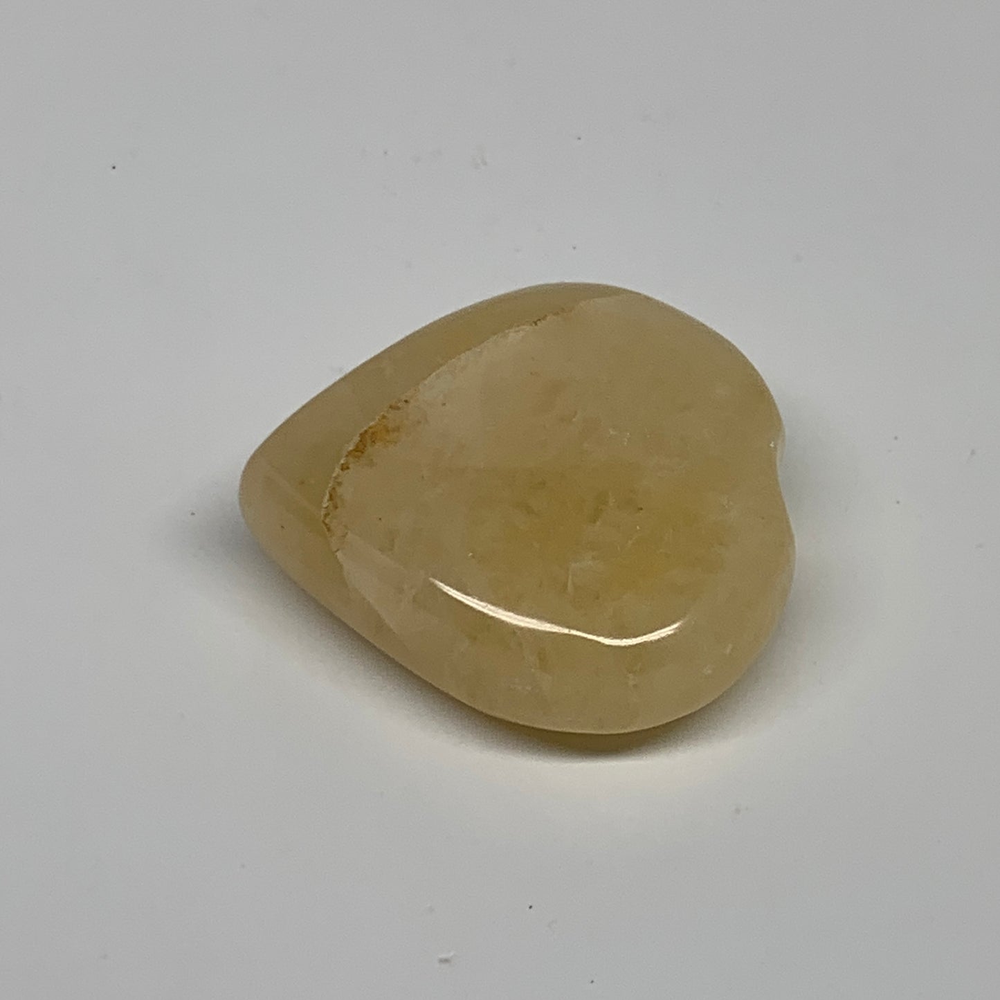 78g,2"x2"x0.8" Natural Yellow Aventurine Heart Crystal Stone, B35078