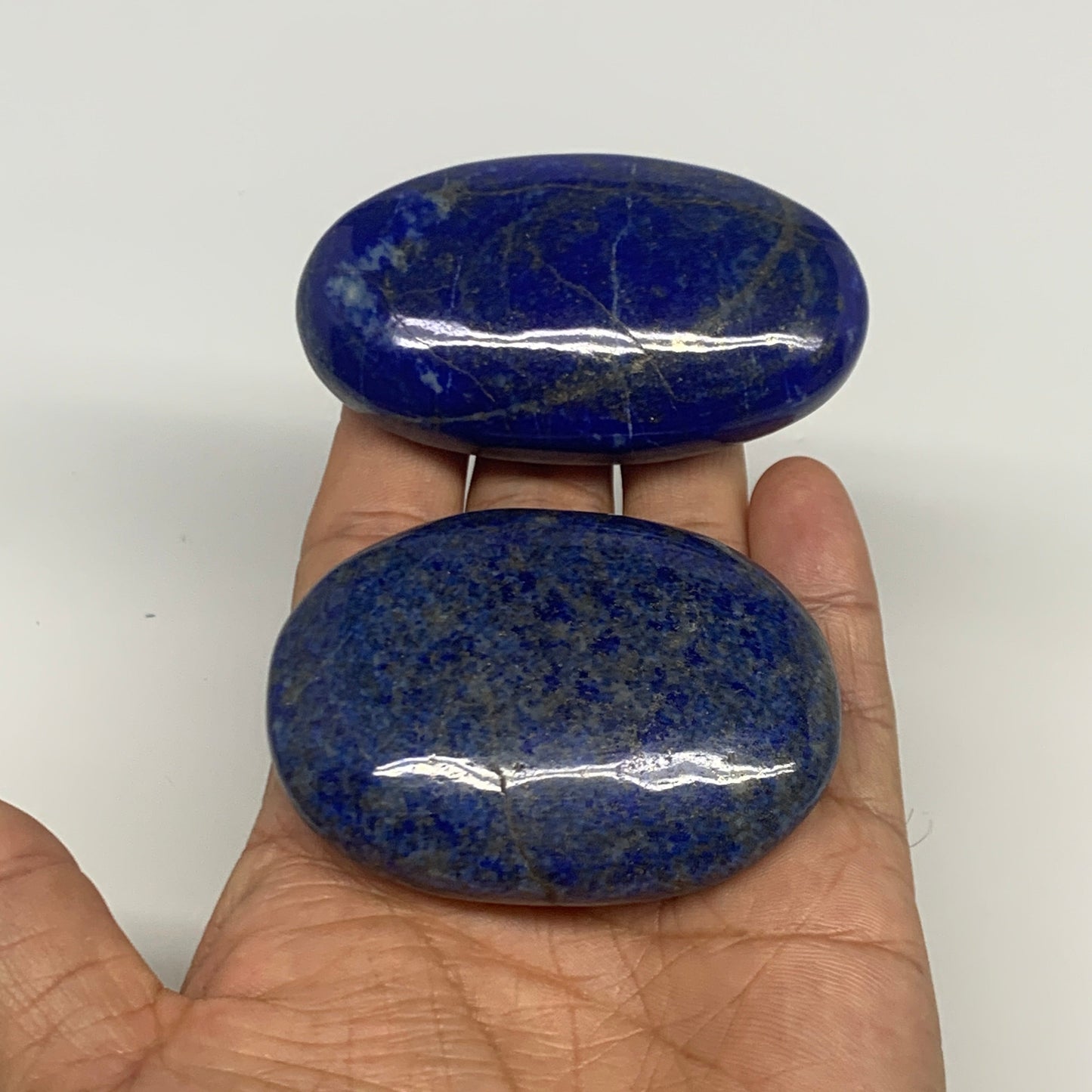 2.28 lb, 2.3"-2.9", 10pcs, Lapis Lazuli Palm-Stone Polished @Afghanistan, B30143