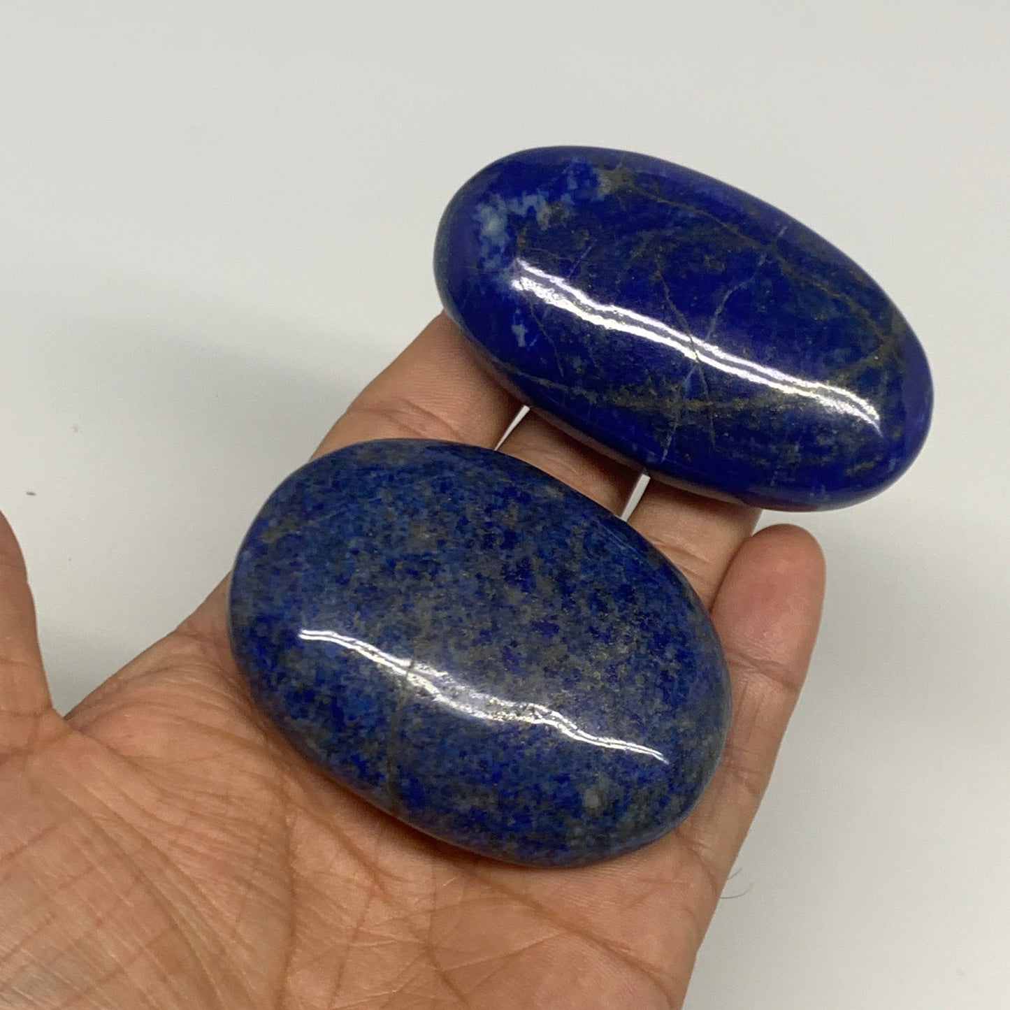 2.28 lb, 2.3"-2.9", 10pcs, Lapis Lazuli Palm-Stone Polished @Afghanistan, B30143