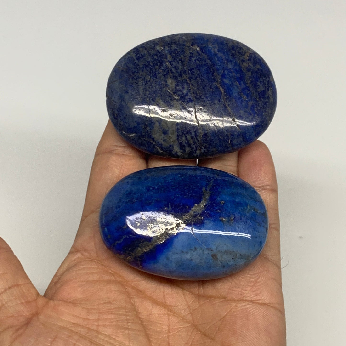 2.28 lb, 2.3"-2.9", 10pcs, Lapis Lazuli Palm-Stone Polished @Afghanistan, B30143