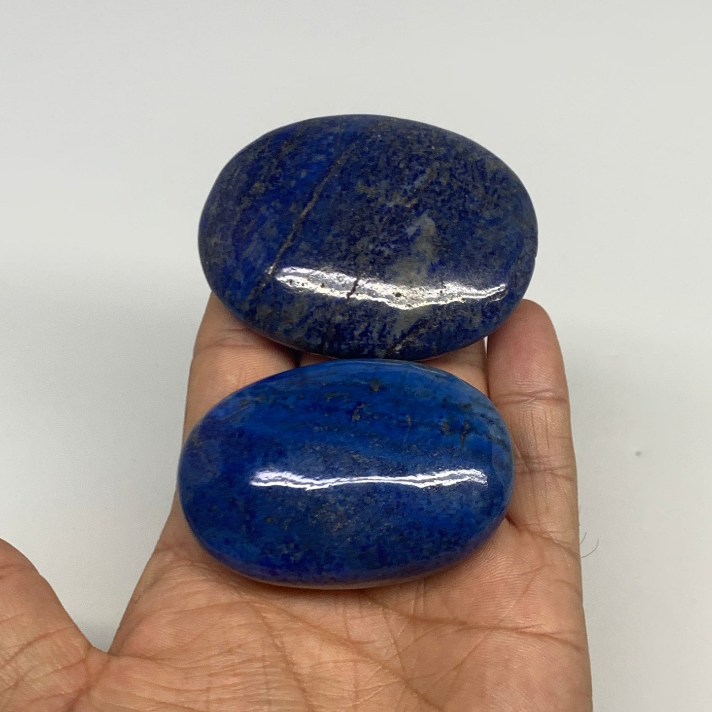 2.28 lb, 2.3"-2.9", 10pcs, Lapis Lazuli Palm-Stone Polished @Afghanistan, B30143