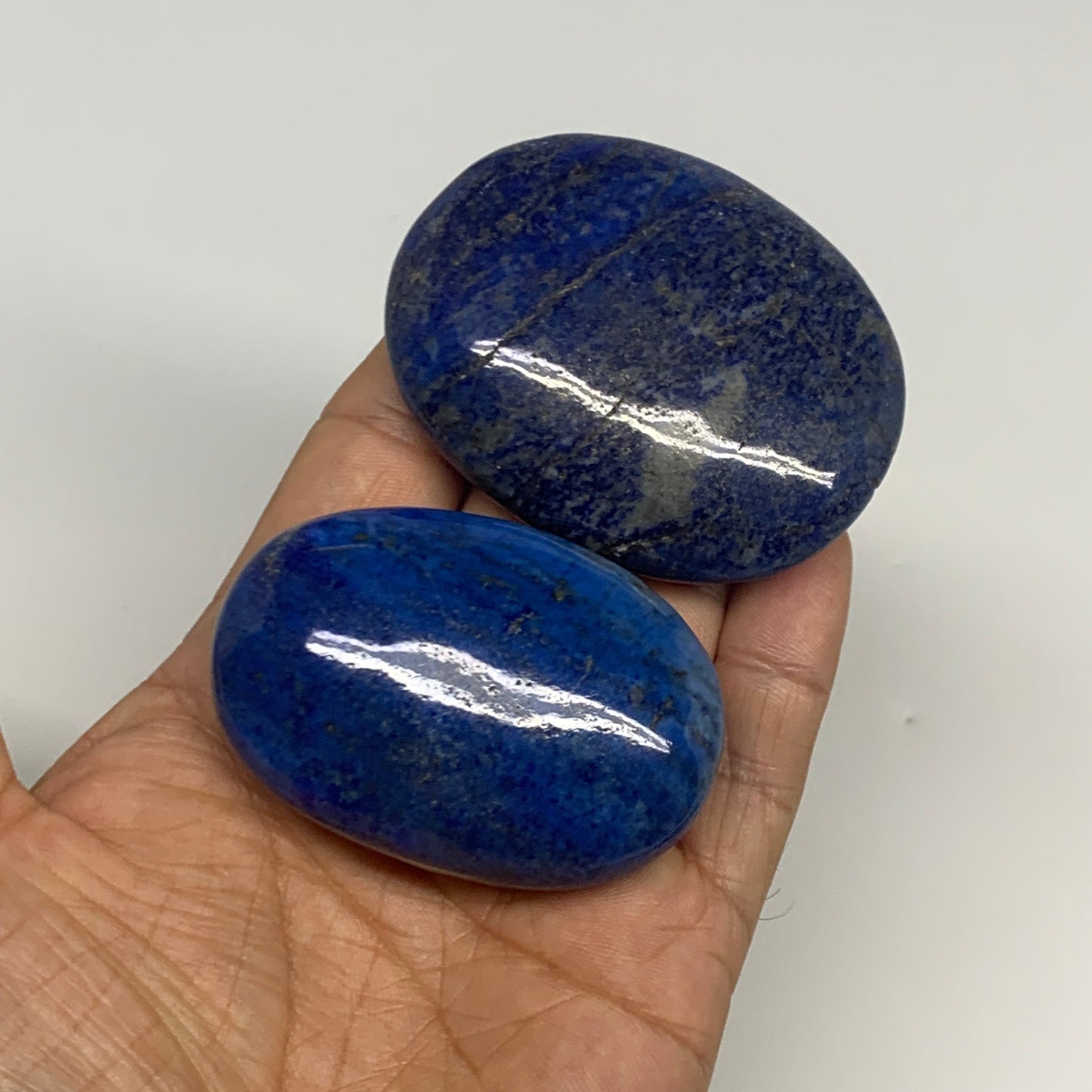 2.28 lb, 2.3"-2.9", 10pcs, Lapis Lazuli Palm-Stone Polished @Afghanistan, B30143