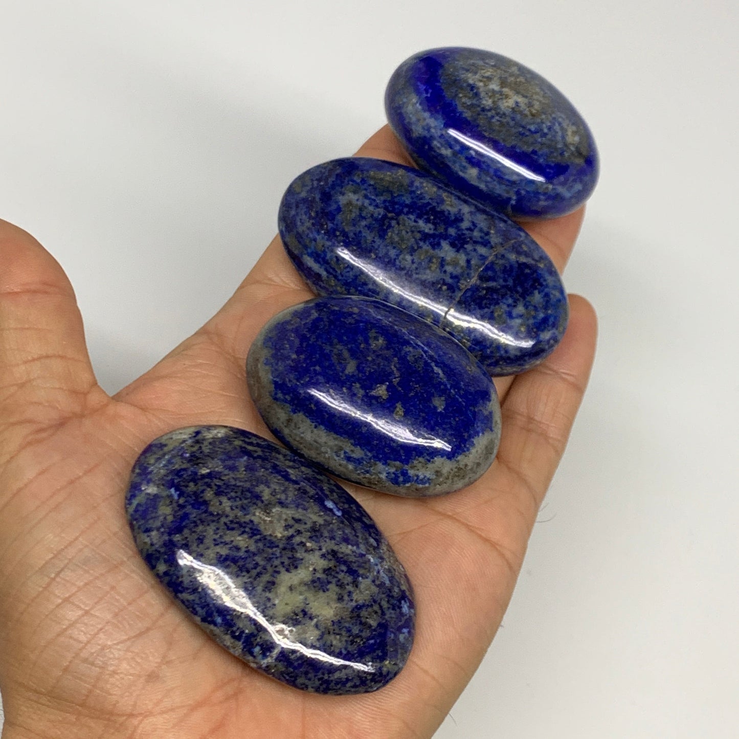 2.22 lb, 1.5"-2.5", 21pcs, Lapis Lazuli Palm-Stone Polished @Afghanistan, B30144