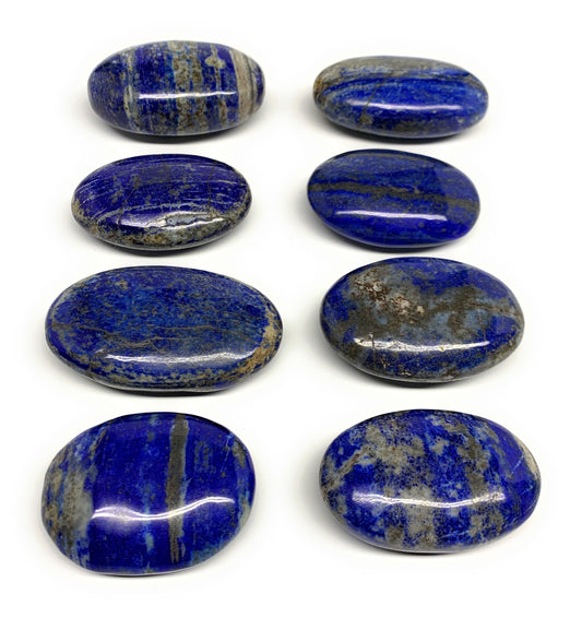 2.25 lb, 2.3"-3", 8pcs, Lapis Lazuli Palm-Stone Polished @Afghanistan, B30146