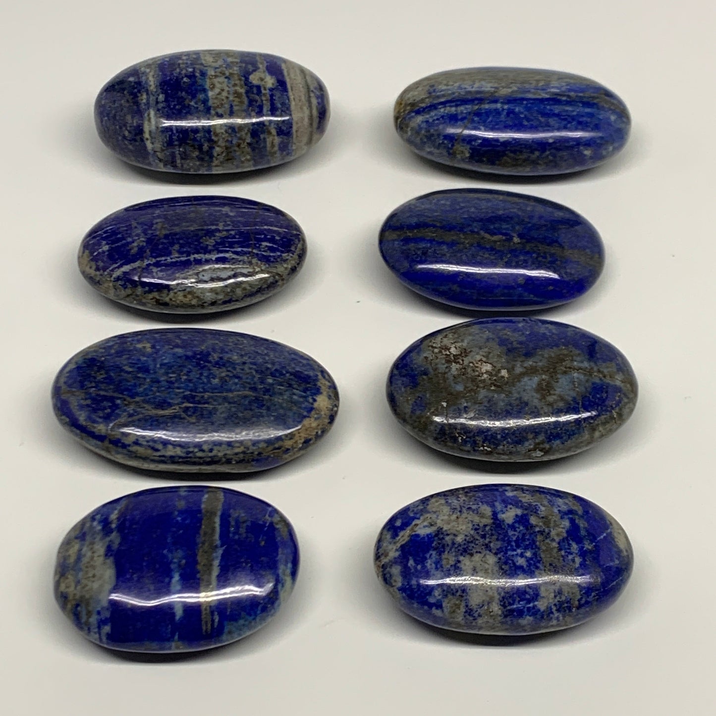 2.25 lb, 2.3"-3", 8pcs, Lapis Lazuli Palm-Stone Polished @Afghanistan, B30146