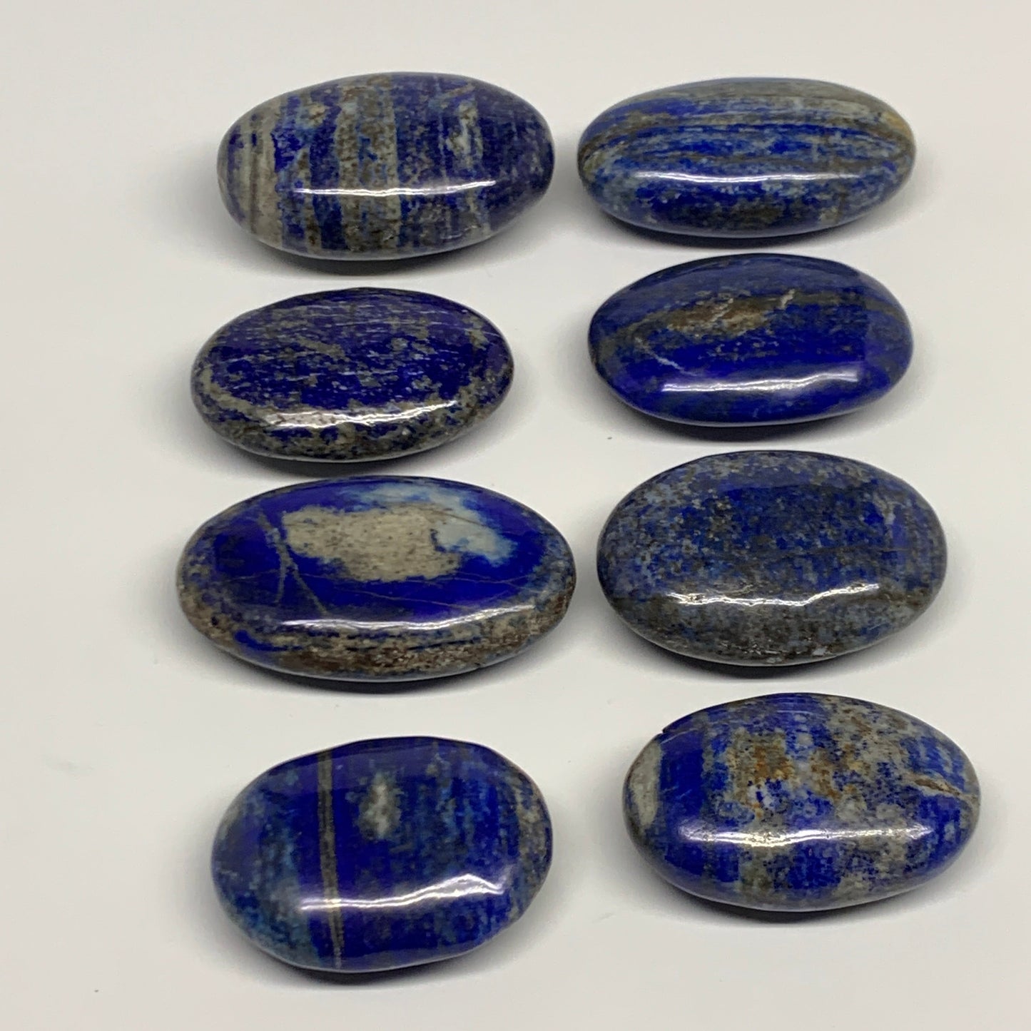 2.25 lb, 2.3"-3", 8pcs, Lapis Lazuli Palm-Stone Polished @Afghanistan, B30146