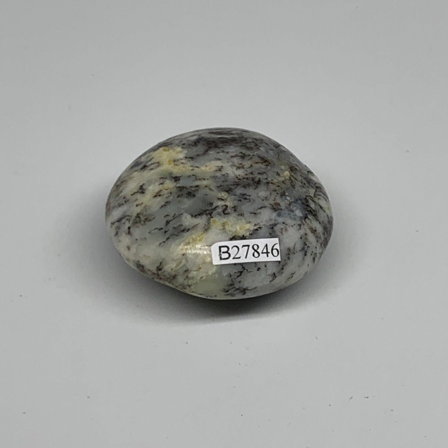 79.8g, 2"x1.9"x1.1", Dendrite Opal Palm-Stone Reiki Energy Crystal, B27846