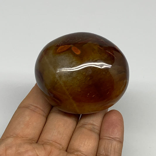 158.2g, 2.3"x2.1"x1.4", Red Carnelian Palm-Stone Gem Crystal Polished, B28627