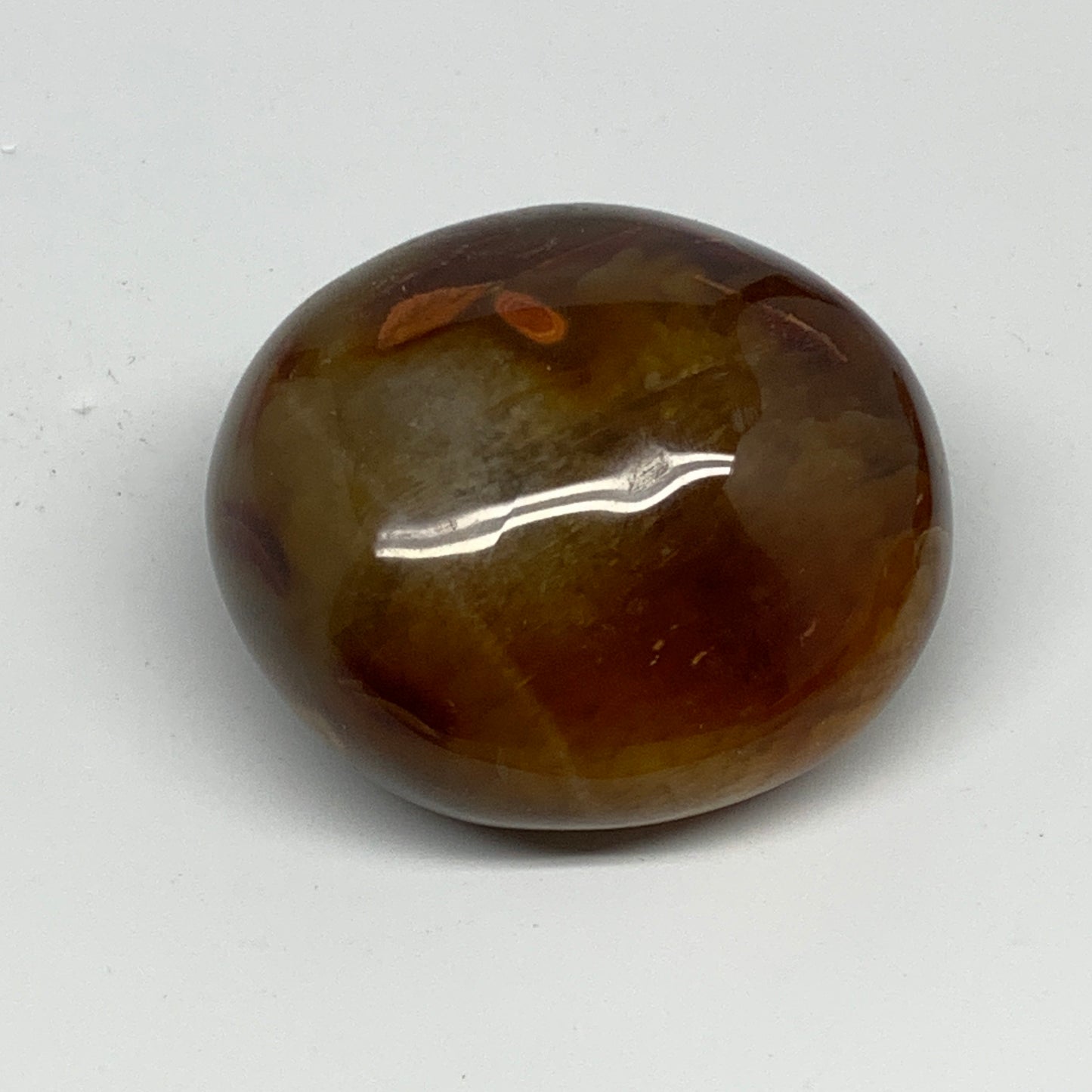 158.2g, 2.3"x2.1"x1.4", Red Carnelian Palm-Stone Gem Crystal Polished, B28627