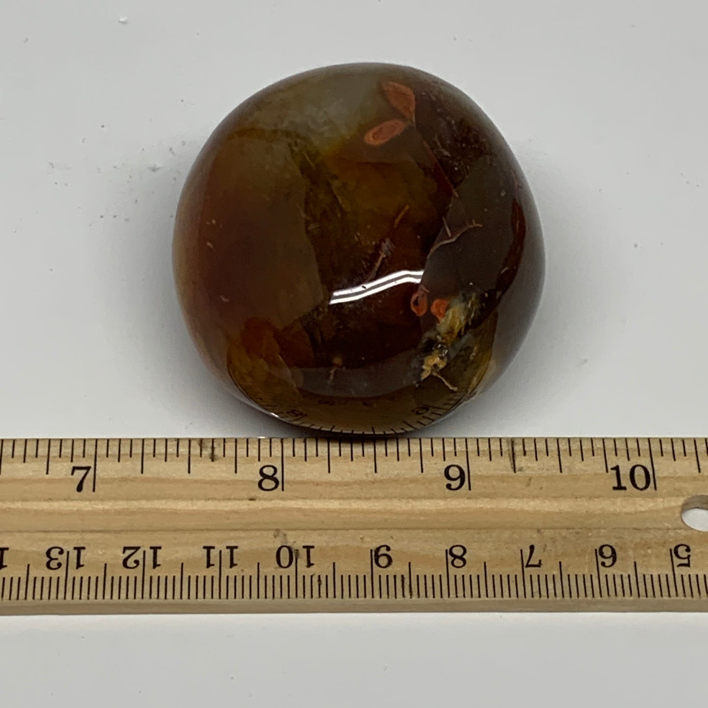 158.2g, 2.3"x2.1"x1.4", Red Carnelian Palm-Stone Gem Crystal Polished, B28627