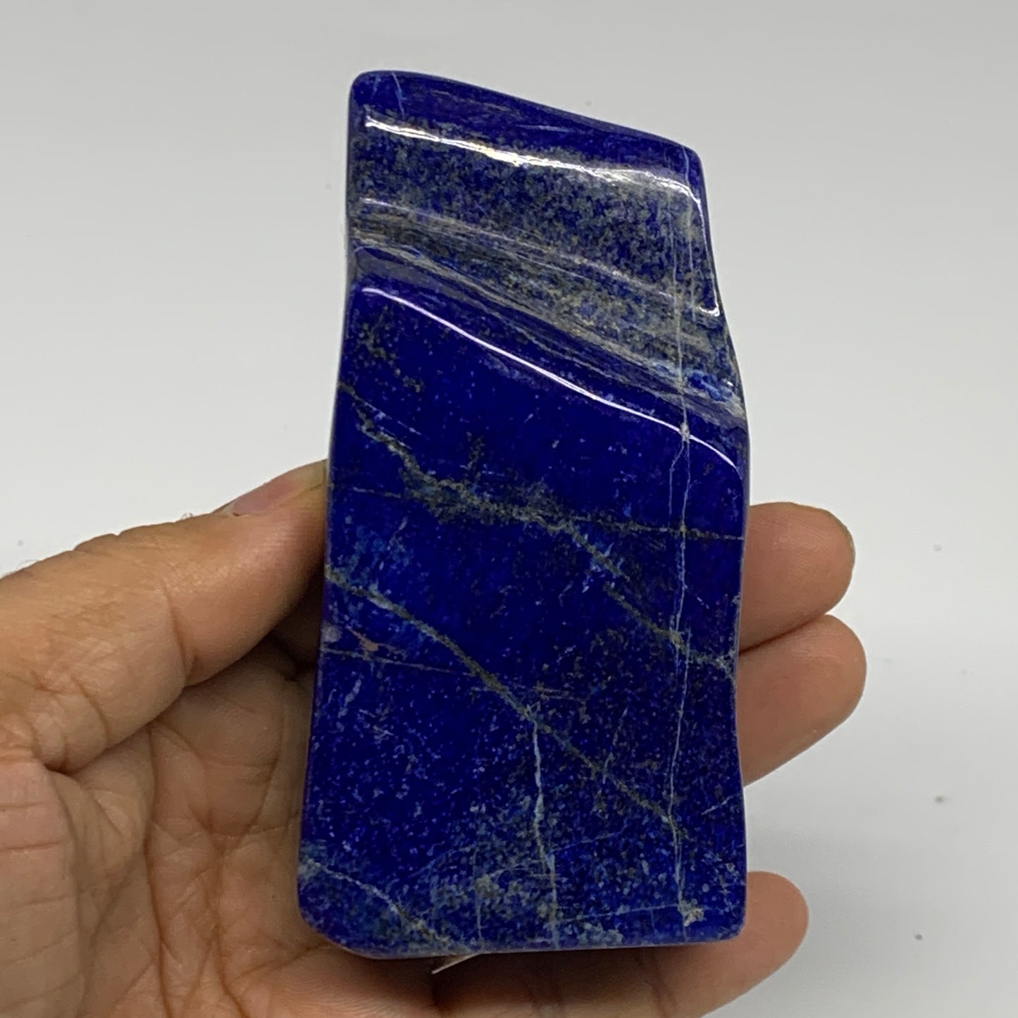 0.63 lbs, 4"x1.9"x1", Natural Freeform Lapis Lazuli from Afghanistan, B32981