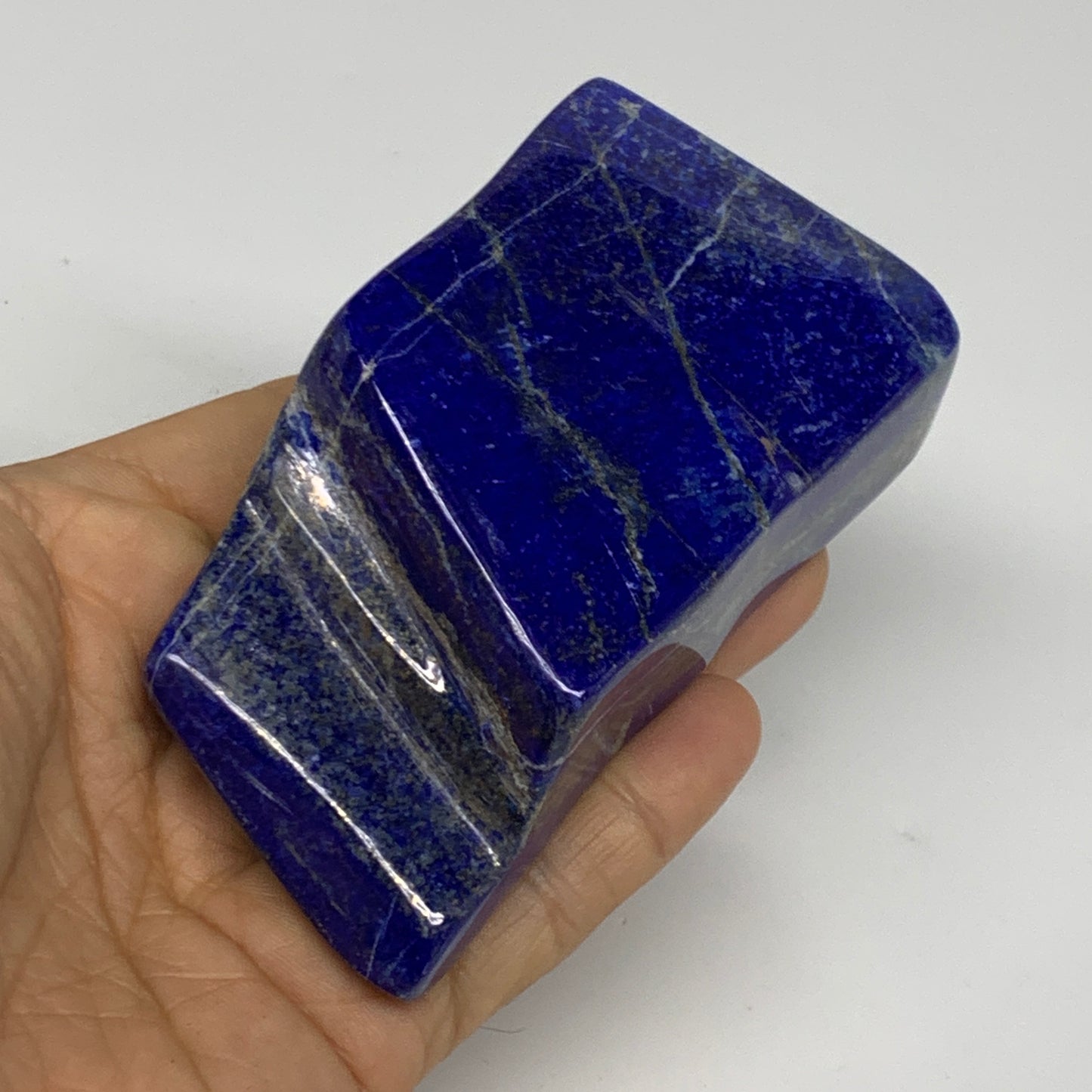 0.63 lbs, 4"x1.9"x1", Natural Freeform Lapis Lazuli from Afghanistan, B32981