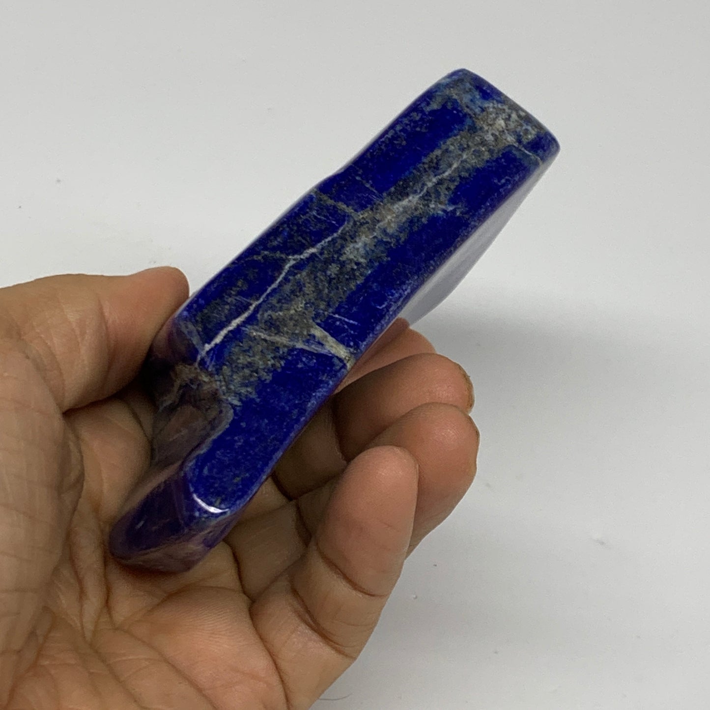 0.63 lbs, 4"x1.9"x1", Natural Freeform Lapis Lazuli from Afghanistan, B32981