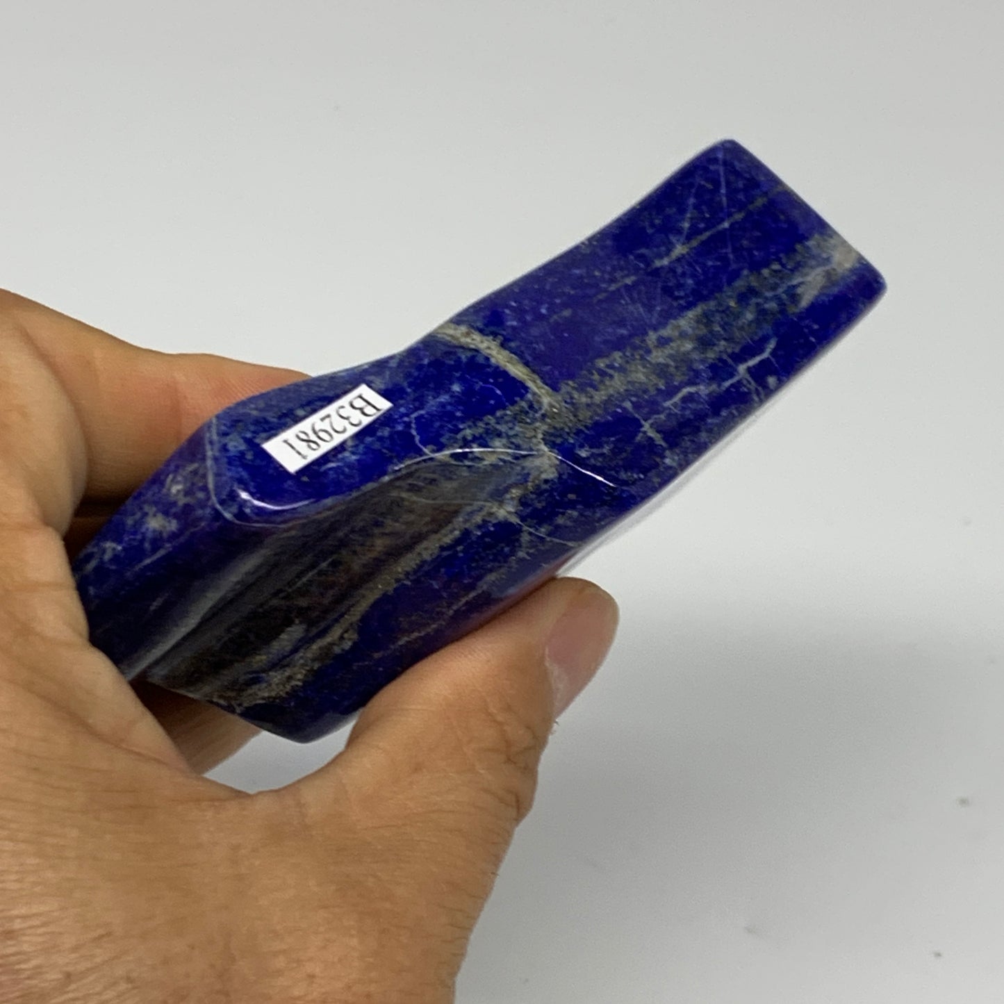 0.63 lbs, 4"x1.9"x1", Natural Freeform Lapis Lazuli from Afghanistan, B32981