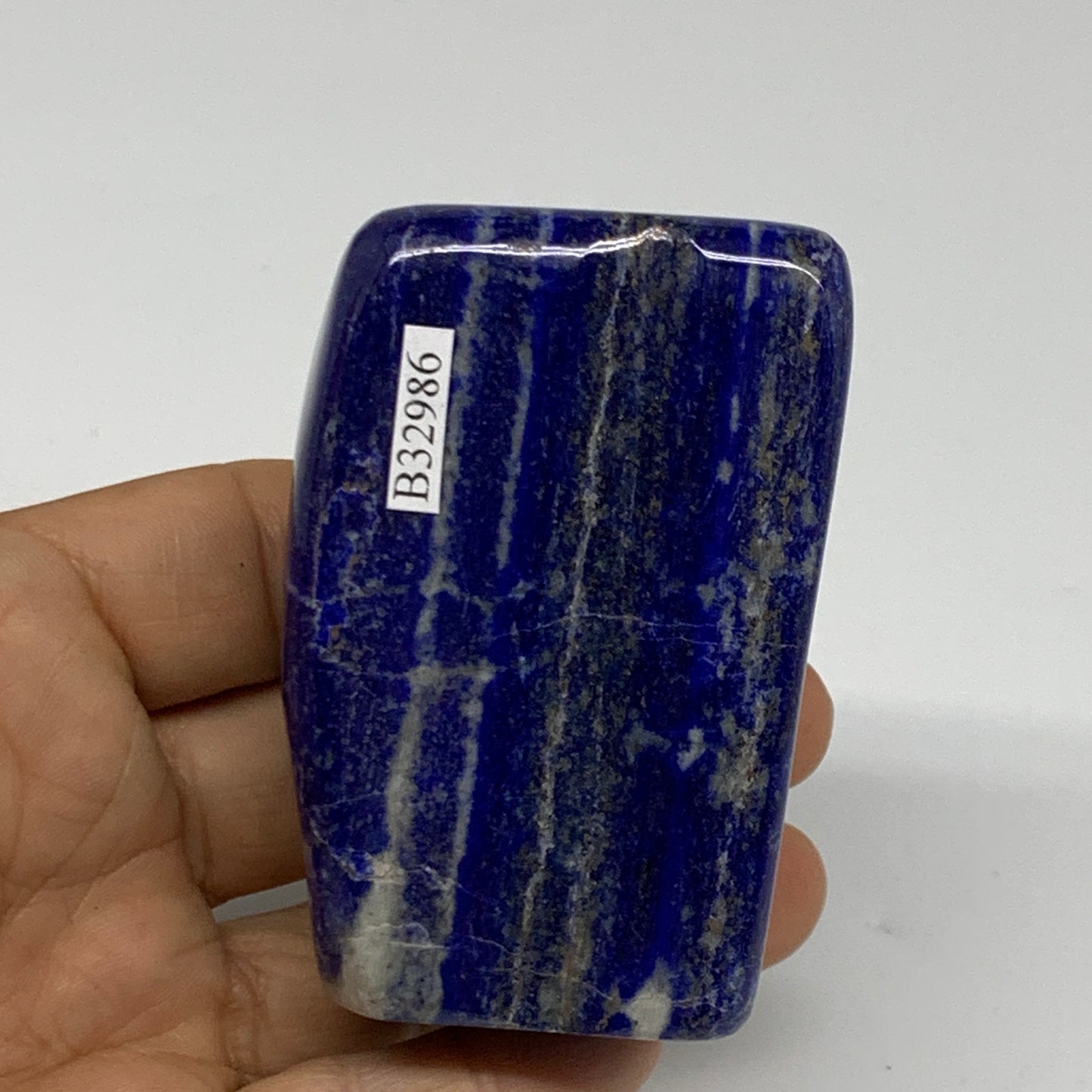 0.48 lbs, 2.8"x1.2"x1.8", Natural Freeform Lapis Lazuli from Afghanistan, B32986