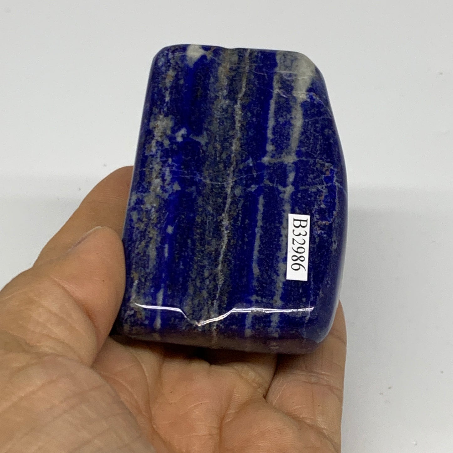 0.48 lbs, 2.8"x1.2"x1.8", Natural Freeform Lapis Lazuli from Afghanistan, B32986