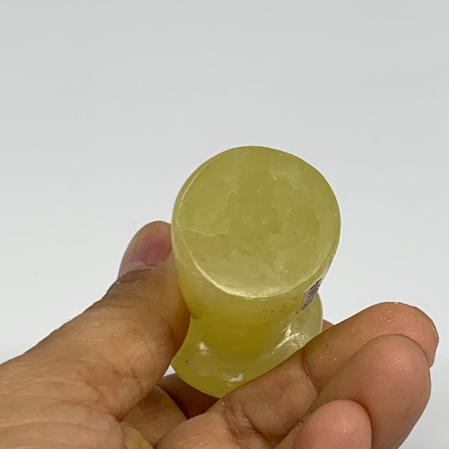 105.5g,2.5"x1.1" Natural Lemon Calcite Mushroom Gemstone @Pakistan, B31694