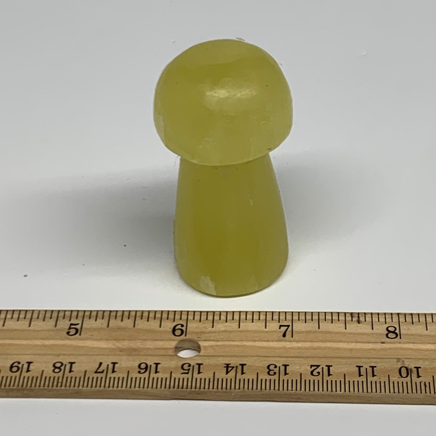 105.5g,2.5"x1.1" Natural Lemon Calcite Mushroom Gemstone @Pakistan, B31694