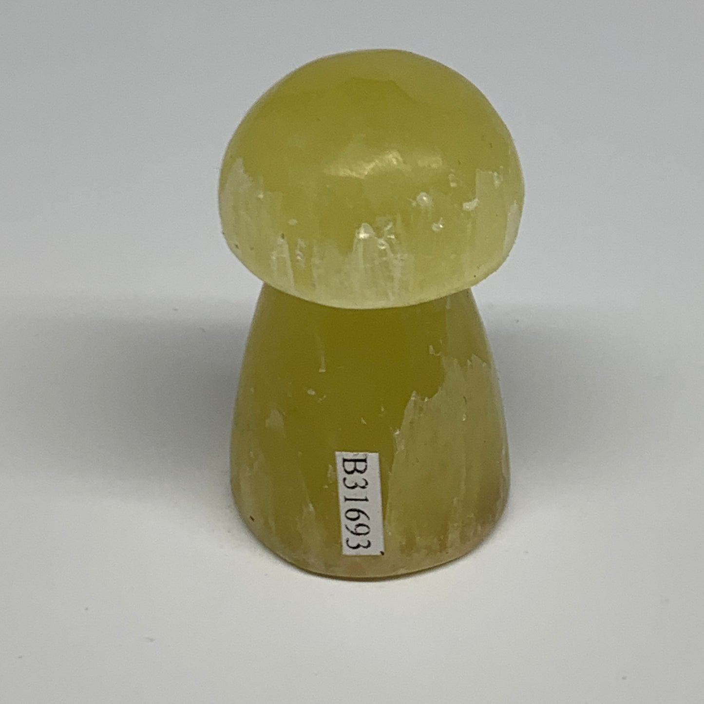 102.1g,2.2"x1.3" Natural Lemon Calcite Mushroom Gemstone @Pakistan, B31693
