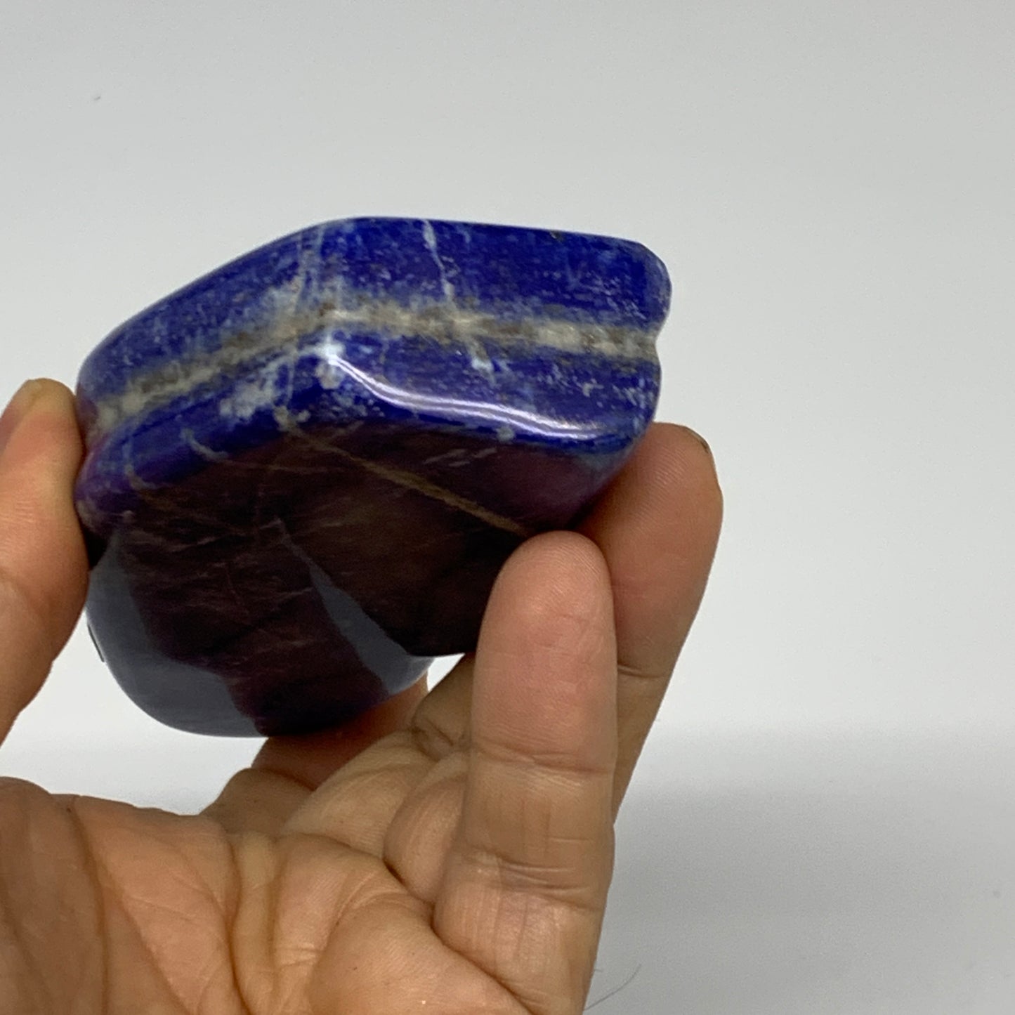 0.63 lbs,4.3"x2"x1.1", Natural Freeform Lapis Lazuli from Afghanistan, B32990