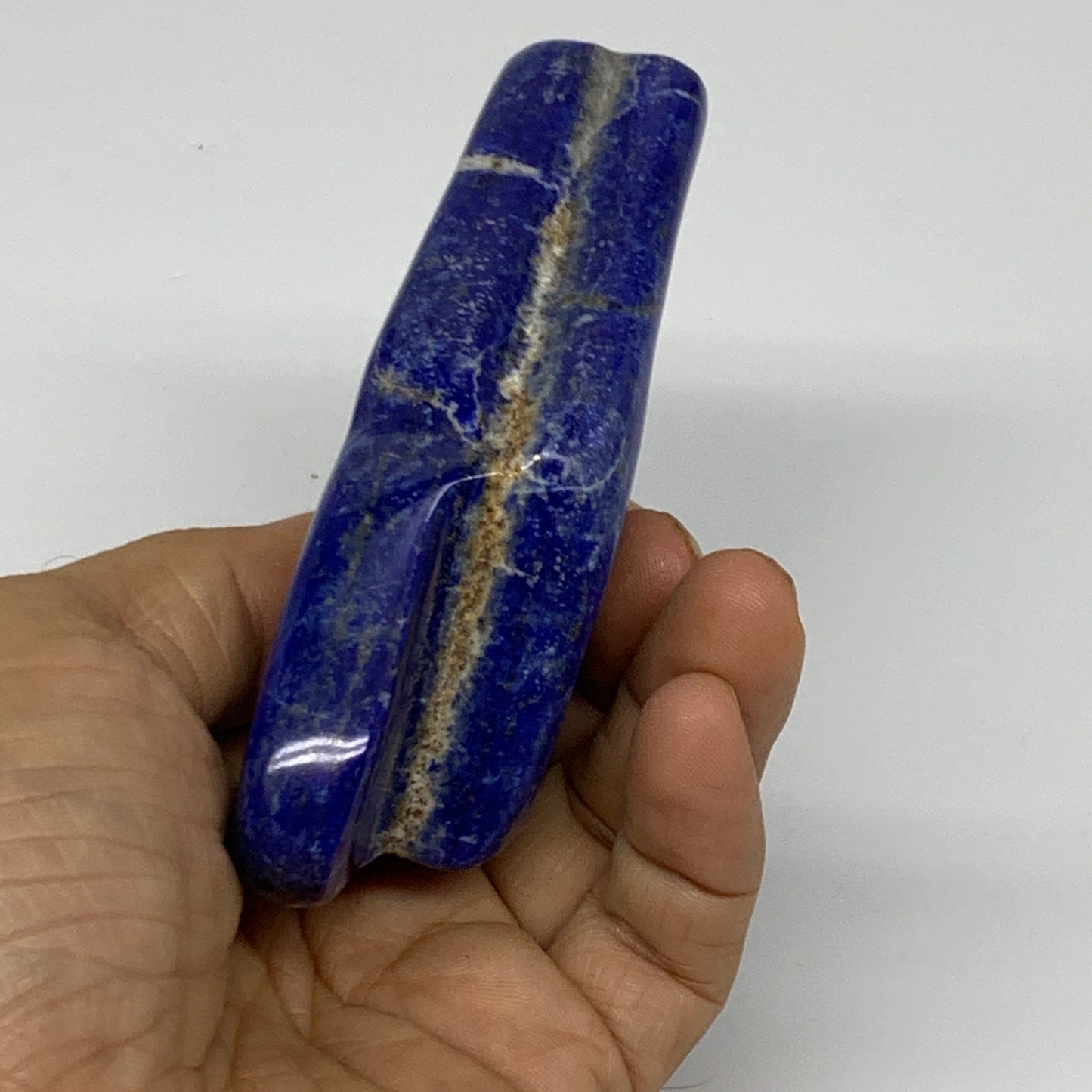 0.63 lbs,4.3"x2"x1.1", Natural Freeform Lapis Lazuli from Afghanistan, B32990