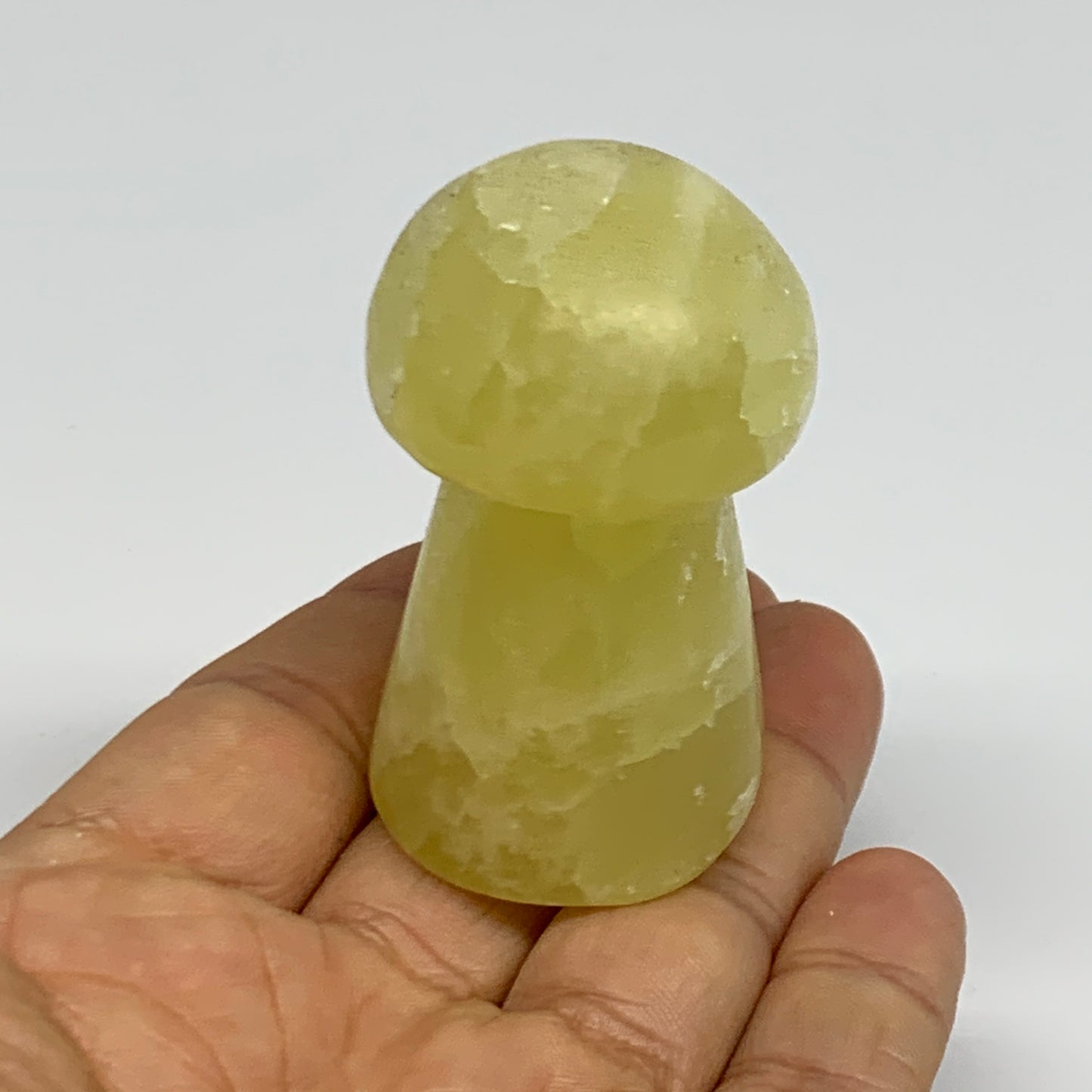 102.6g,2.1"x1.3" Natural Lemon Calcite Mushroom Gemstone @Pakistan, B31692