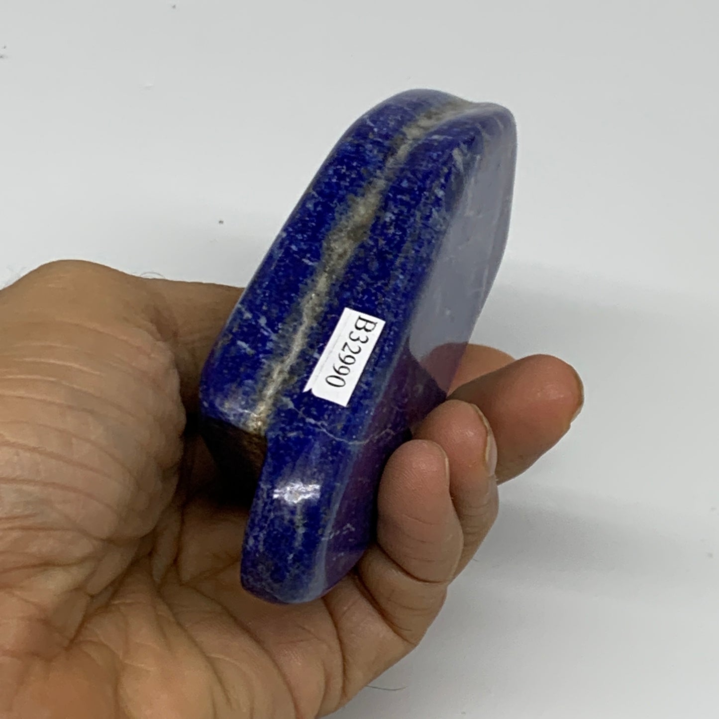 0.63 lbs,4.3"x2"x1.1", Natural Freeform Lapis Lazuli from Afghanistan, B32990