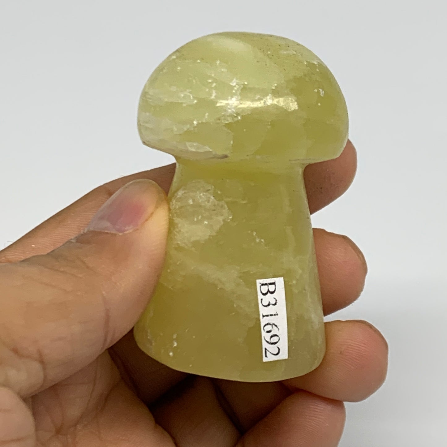 102.6g,2.1"x1.3" Natural Lemon Calcite Mushroom Gemstone @Pakistan, B31692