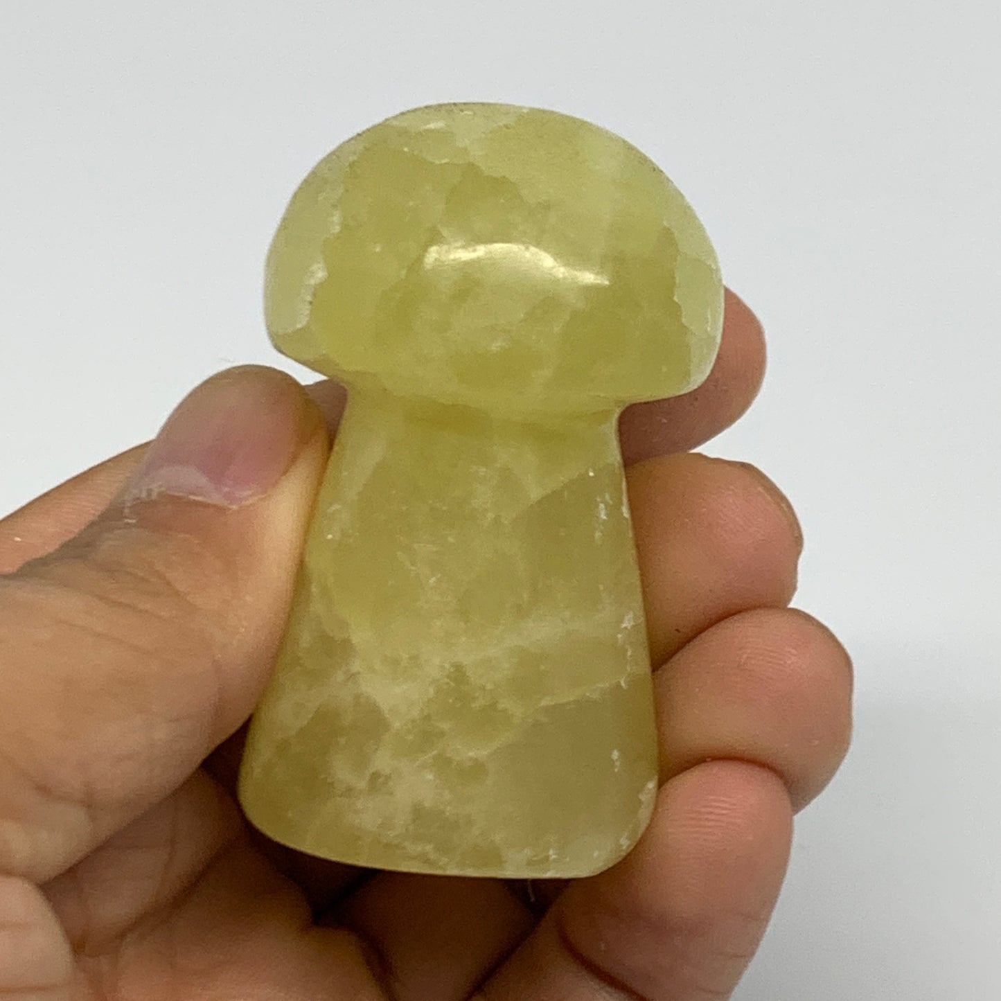 102.6g,2.1"x1.3" Natural Lemon Calcite Mushroom Gemstone @Pakistan, B31692