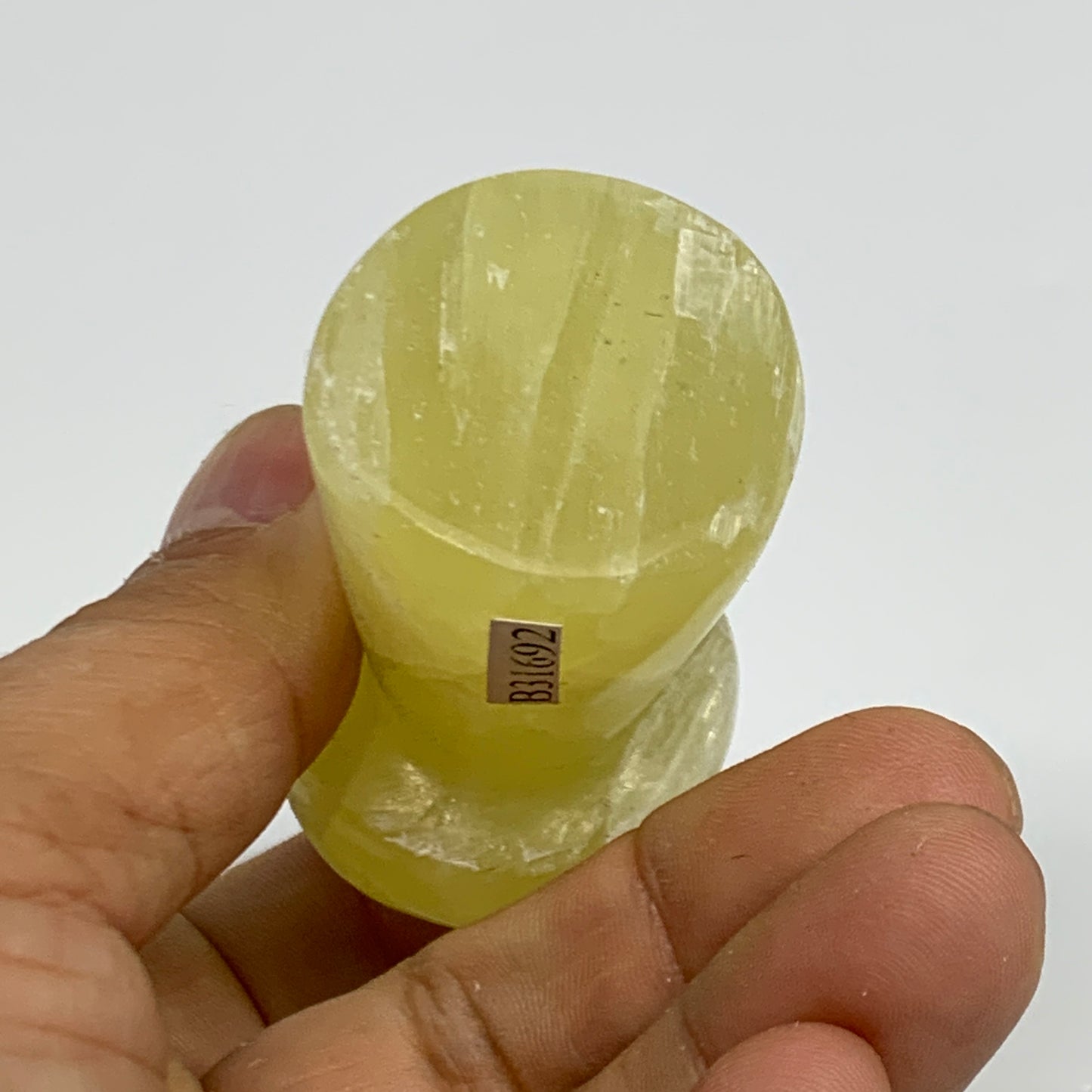 102.6g,2.1"x1.3" Natural Lemon Calcite Mushroom Gemstone @Pakistan, B31692