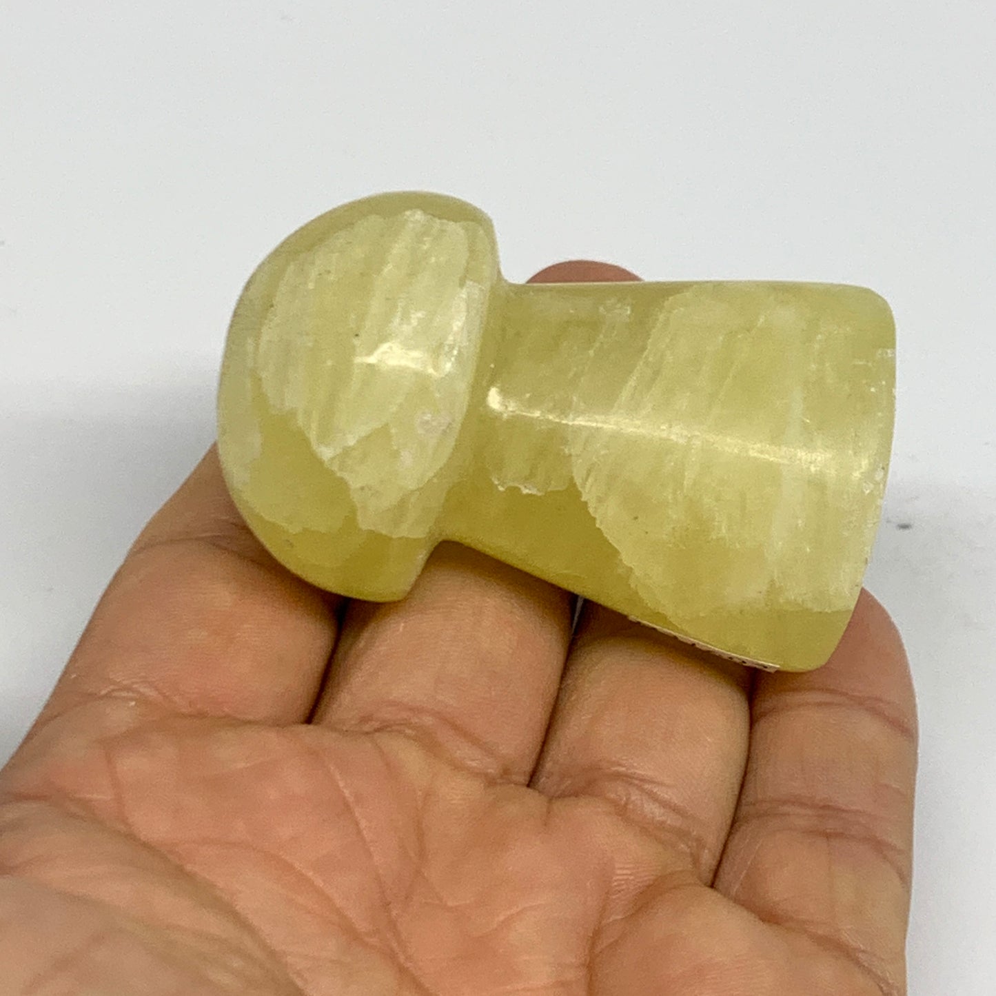 102.6g,2.1"x1.3" Natural Lemon Calcite Mushroom Gemstone @Pakistan, B31692