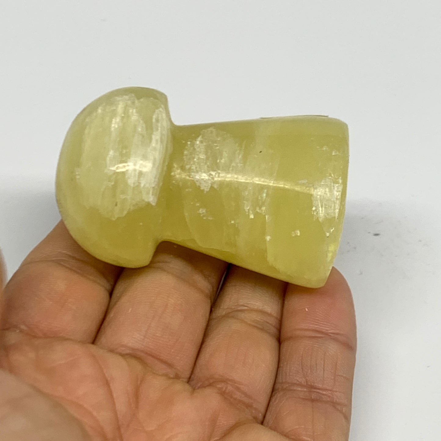 102.6g,2.1"x1.3" Natural Lemon Calcite Mushroom Gemstone @Pakistan, B31692