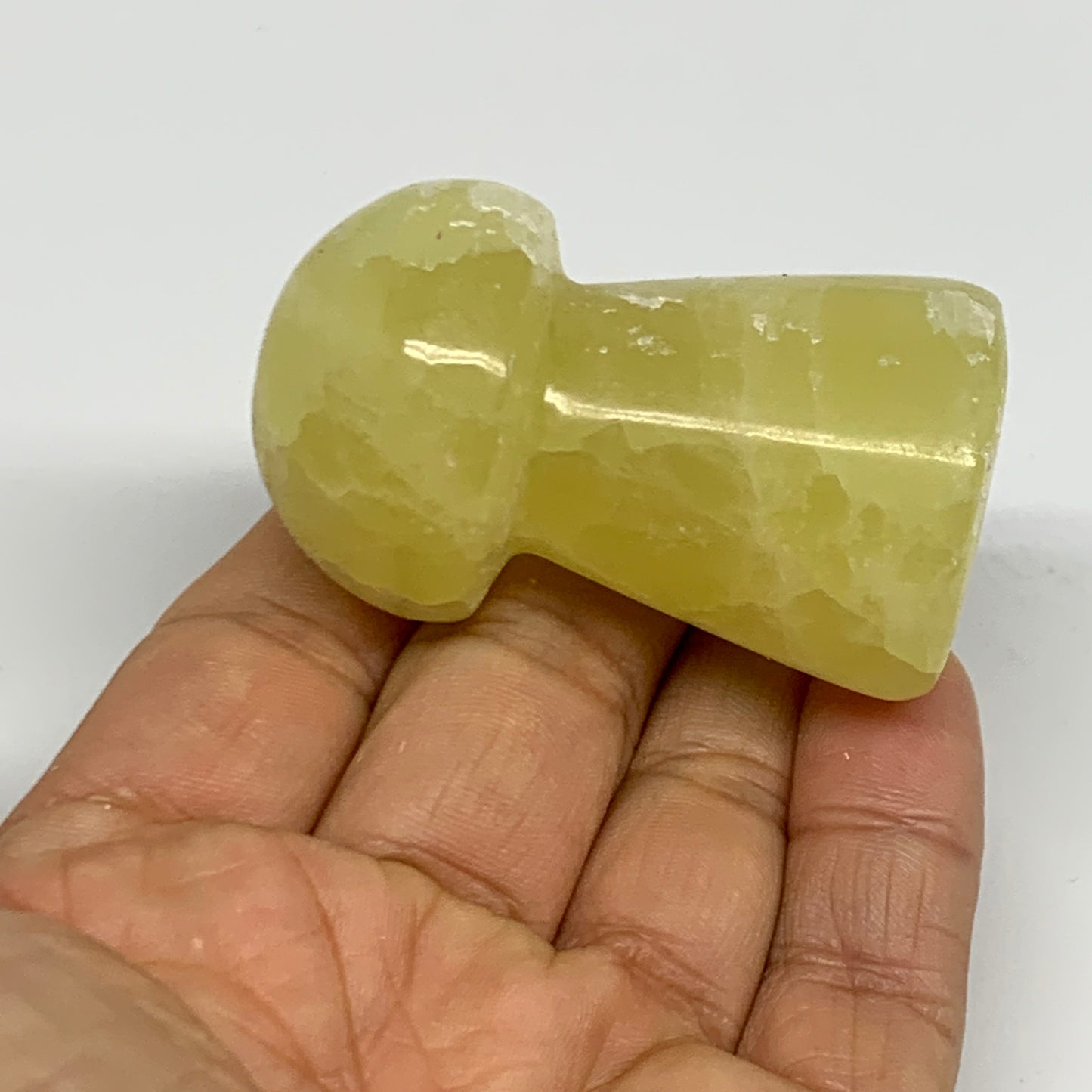 102.6g,2.1"x1.3" Natural Lemon Calcite Mushroom Gemstone @Pakistan, B31692